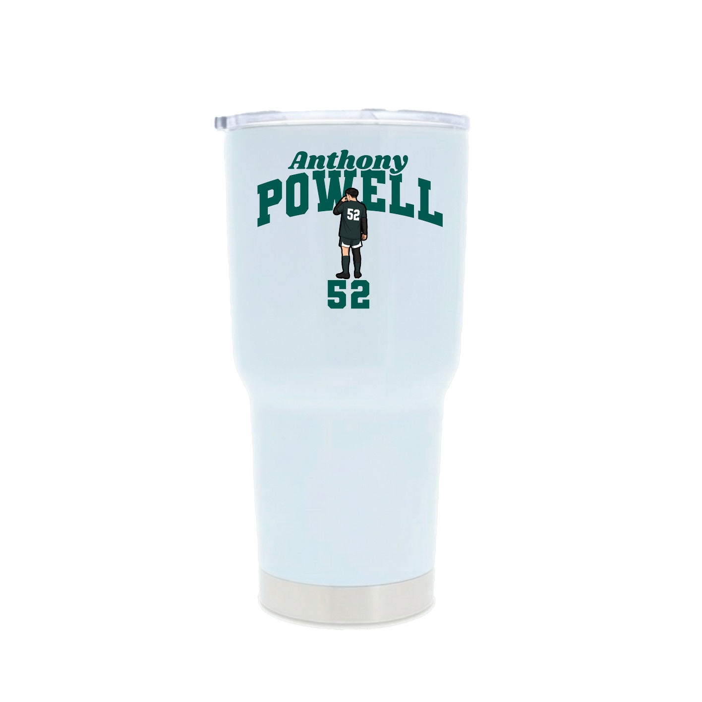 30oz Stainless Steel Tumbler — Signature Arch in White