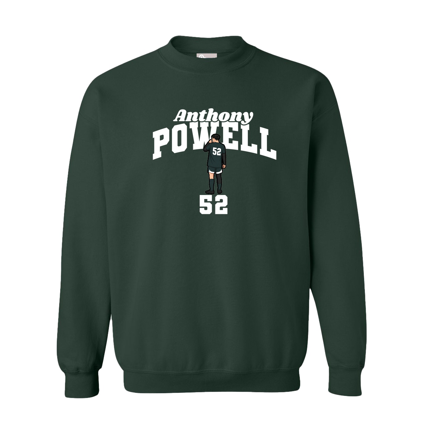 Fleece Crew — Signature Arch in Green