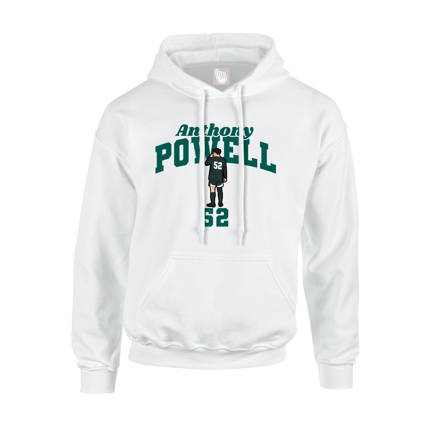 Youth Hoodie — Signature Arch in White