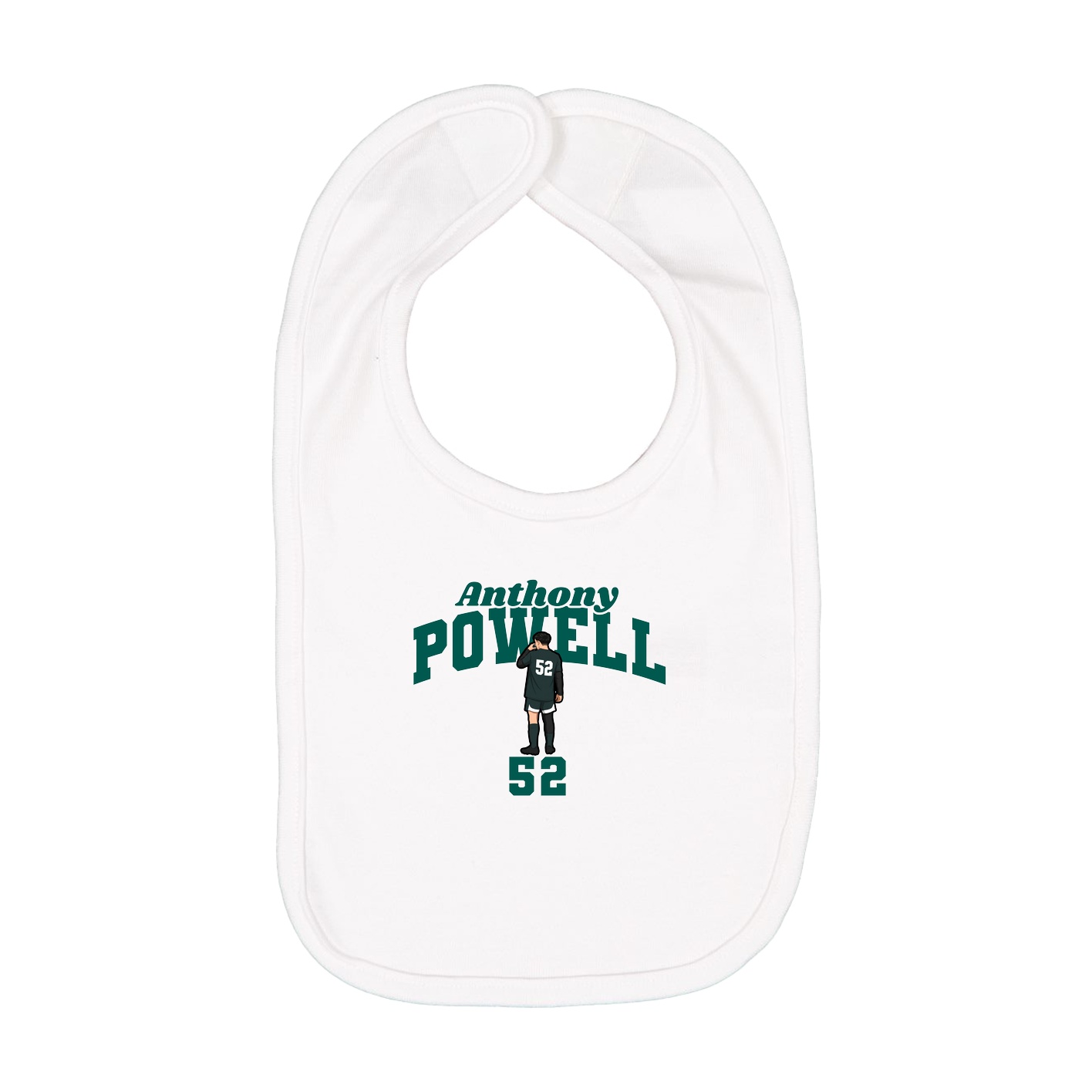 Infant Bib — Signature Arch in White