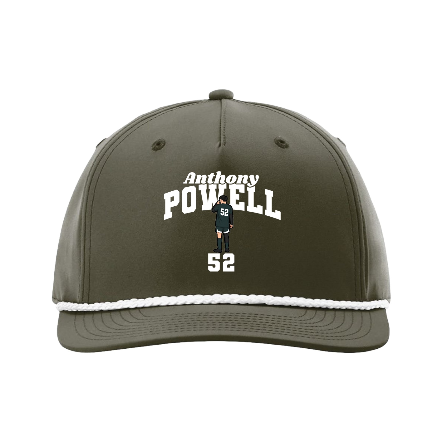 Five-Panel Classic Rope Cap — Signature Arch in Green