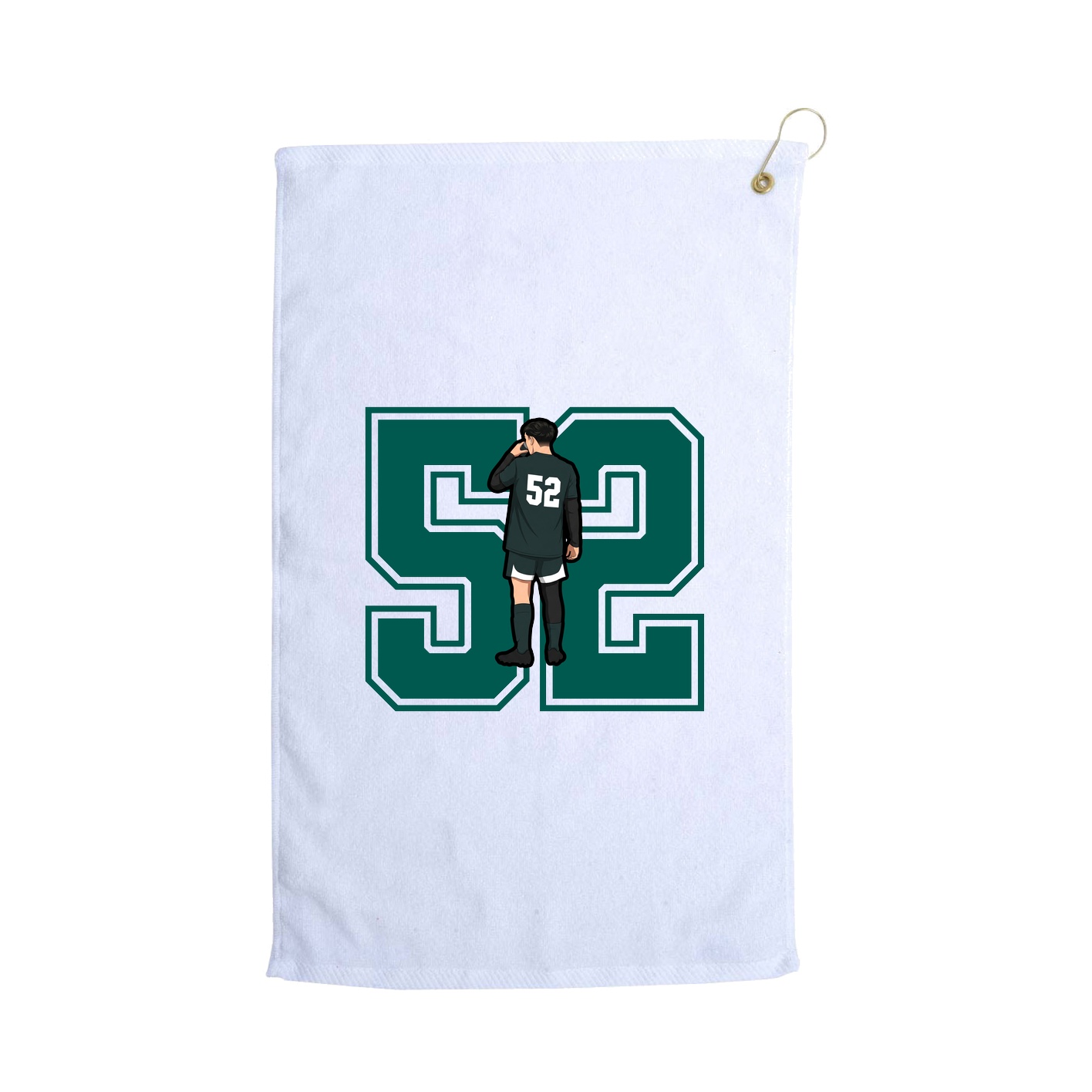 Golf Towel — Number in White