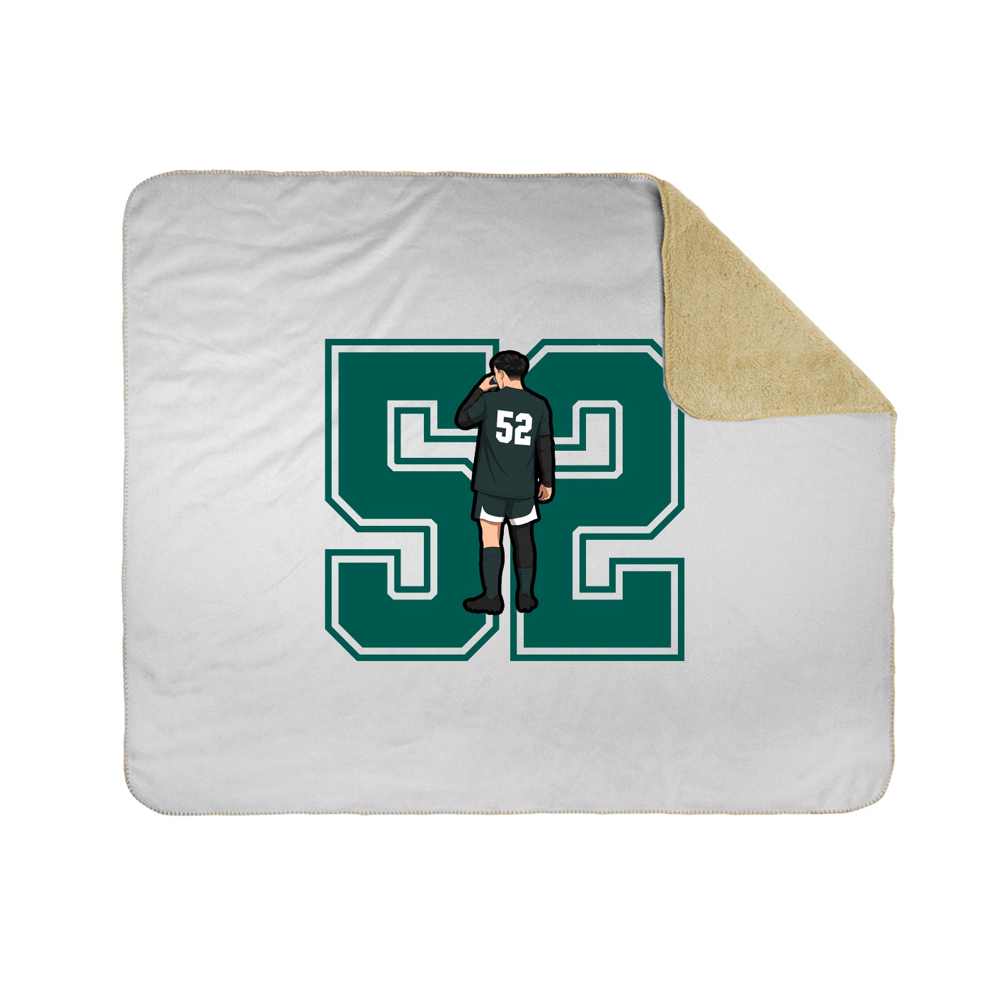 Throw Blanket — Number in White