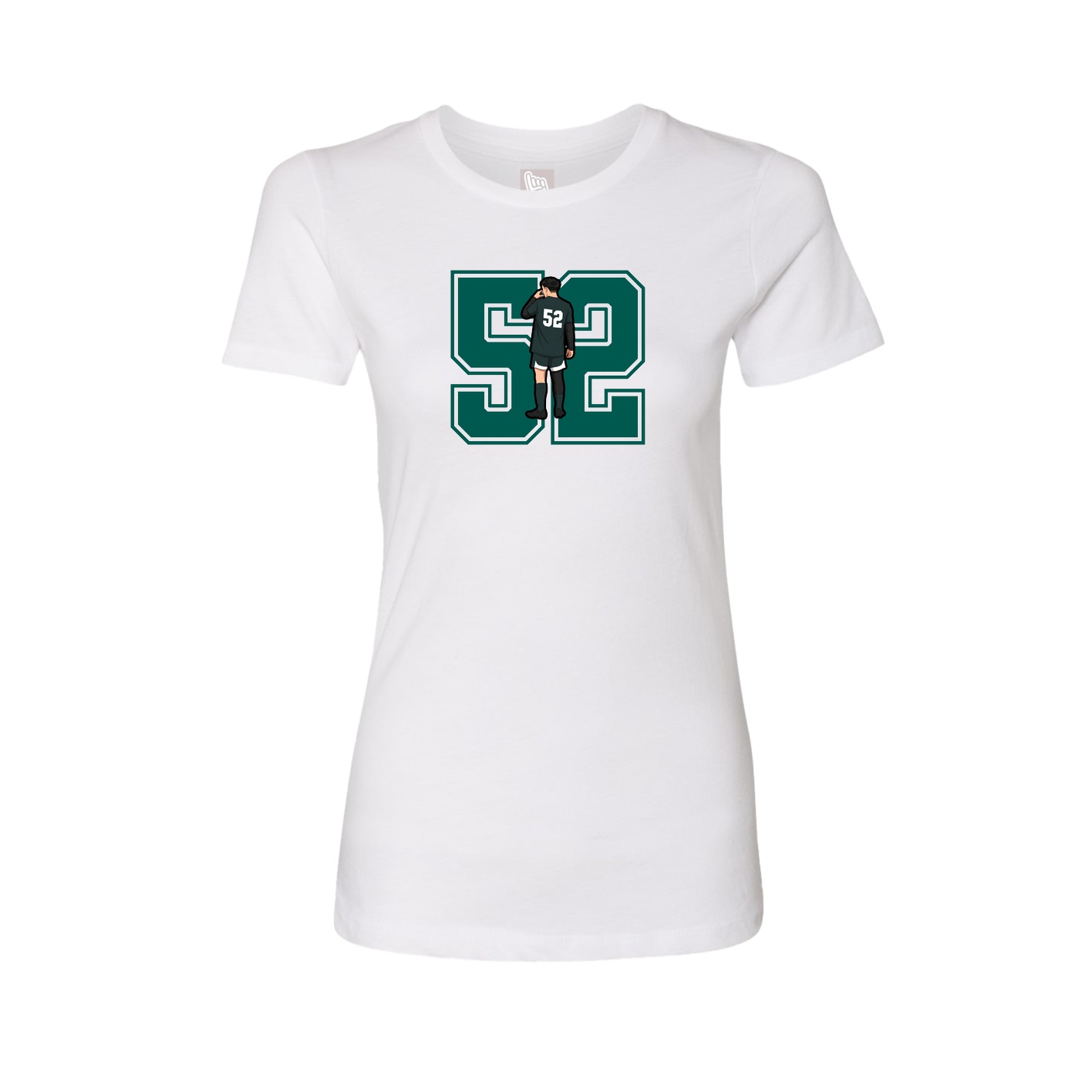 Womens Tee — Number in White