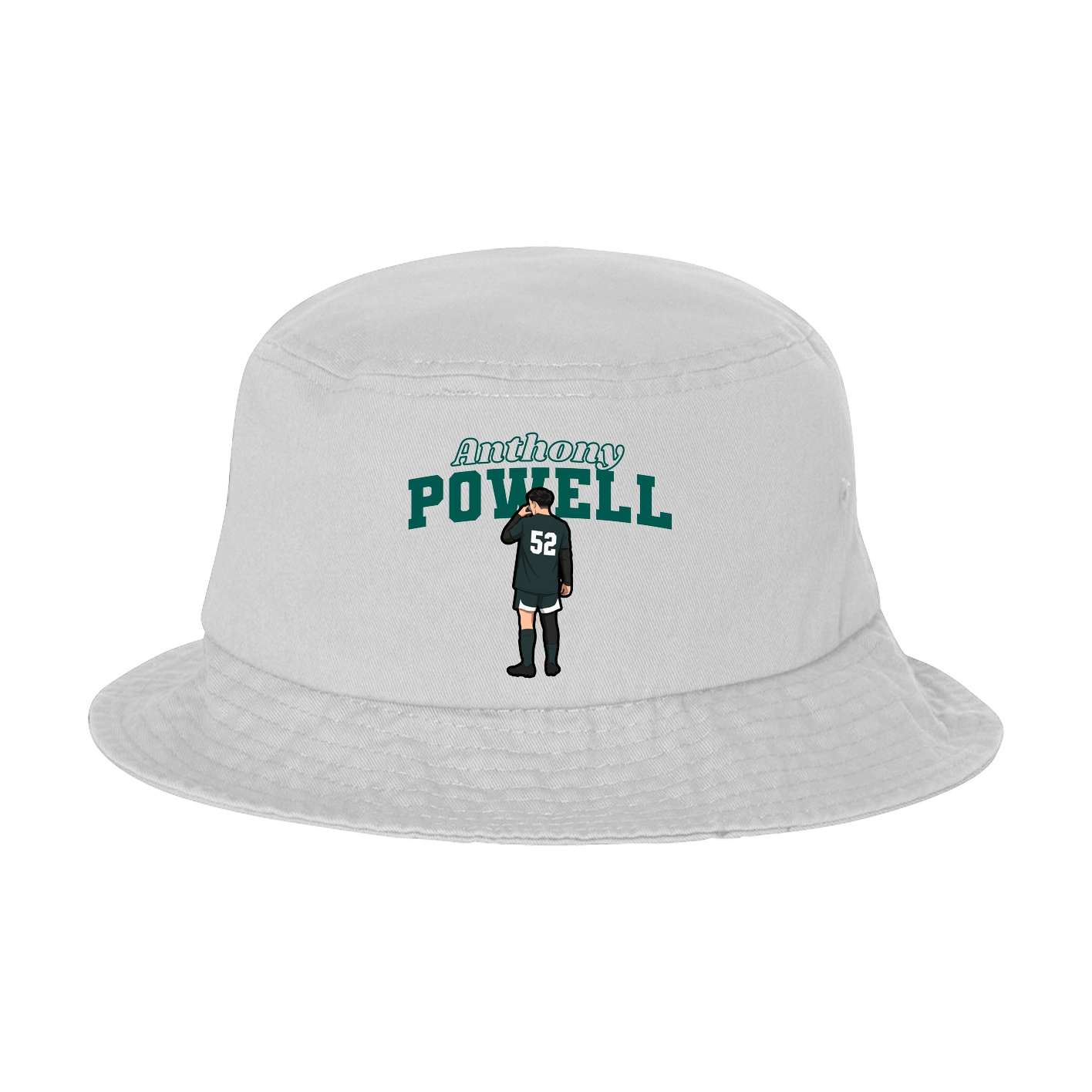 Bucket Cap — Name Arch in White