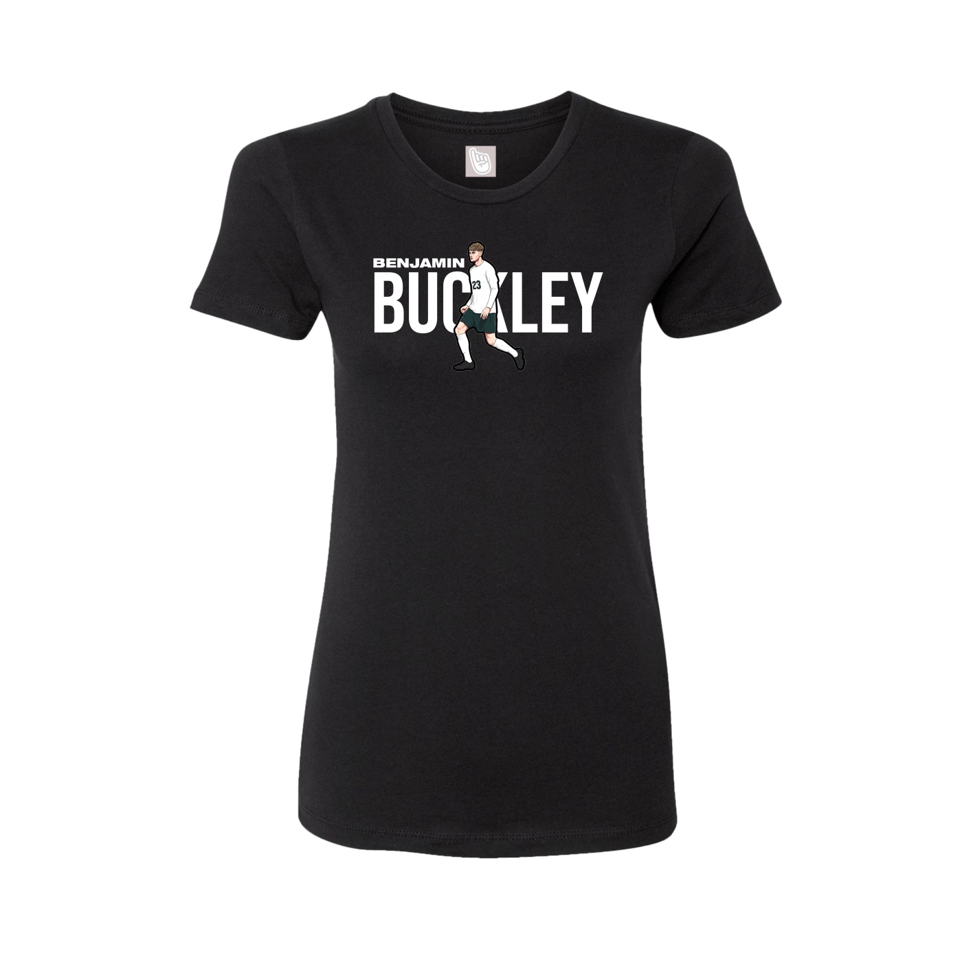 Fitted Women's Tee — Player Name in Black