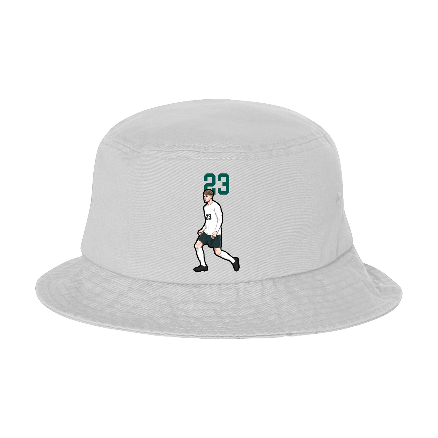 Bucket Cap — Number Top in White
