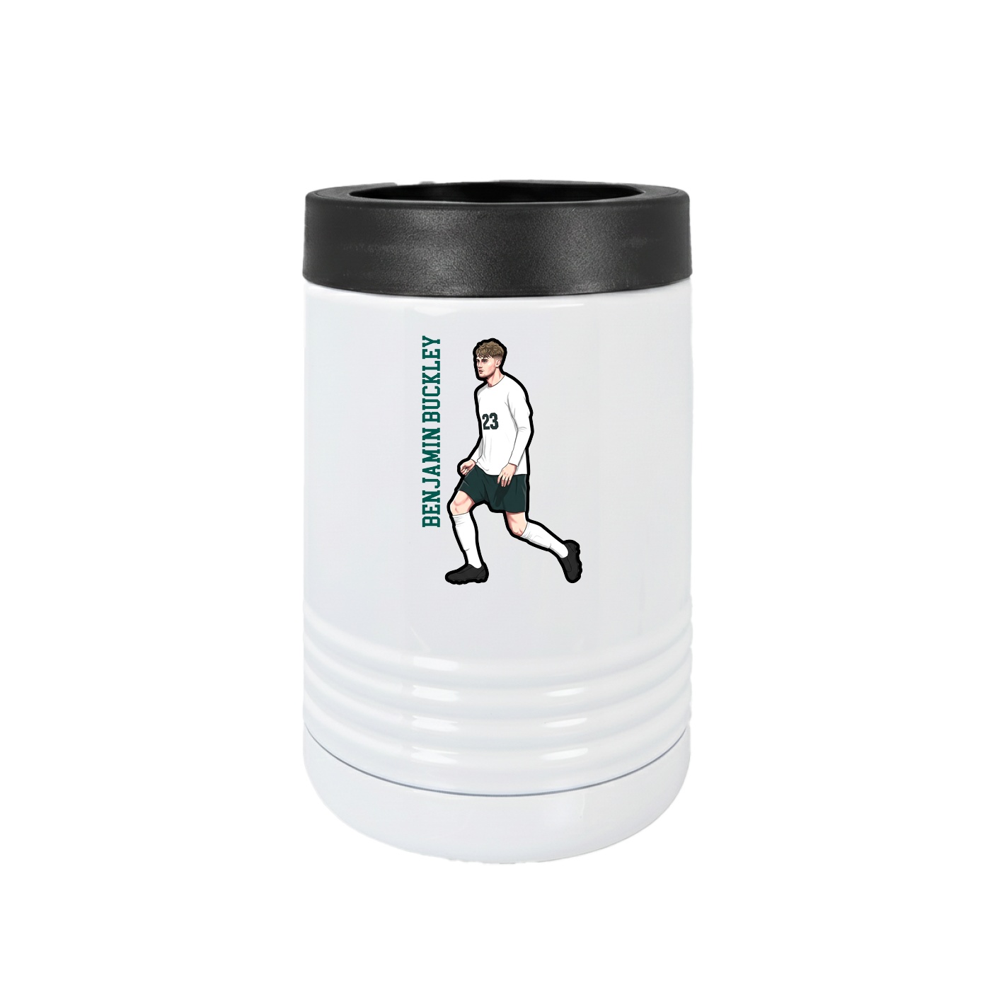 Beverage Holder — Name Vertical in White