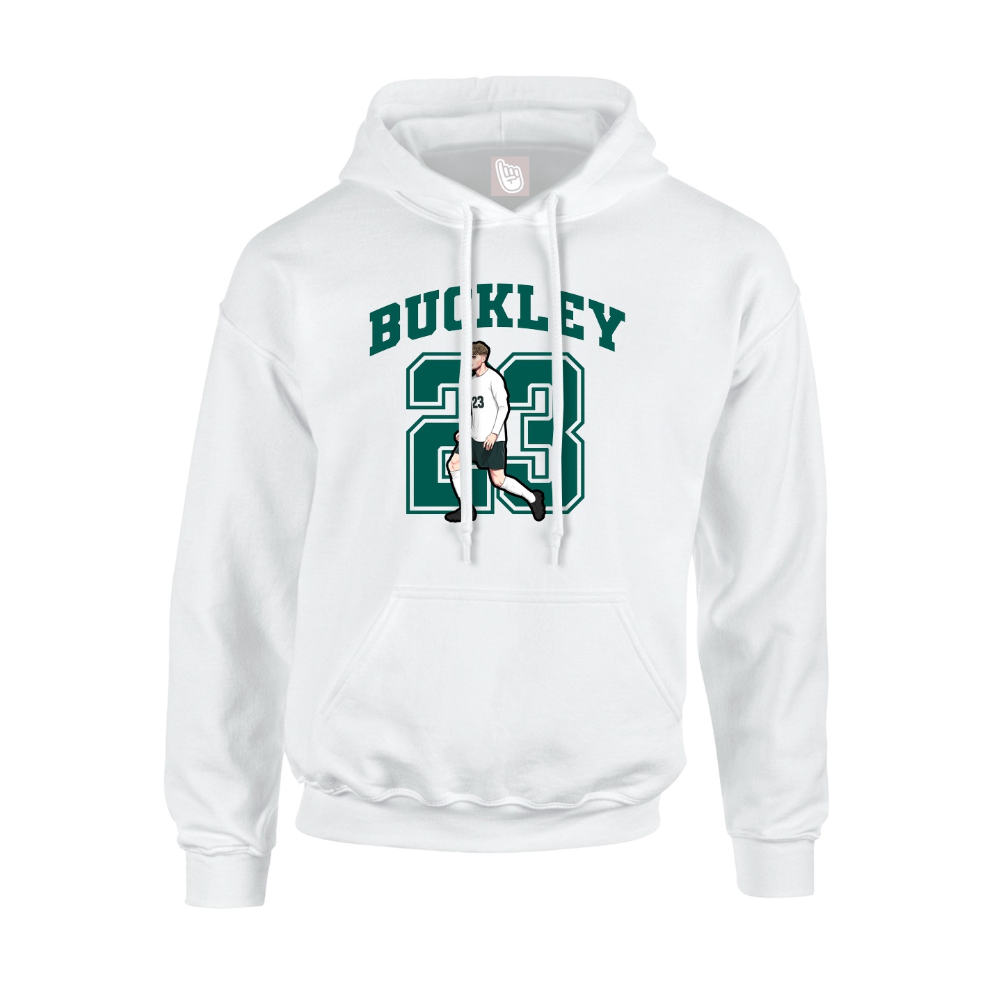 Hoodie — Number in White