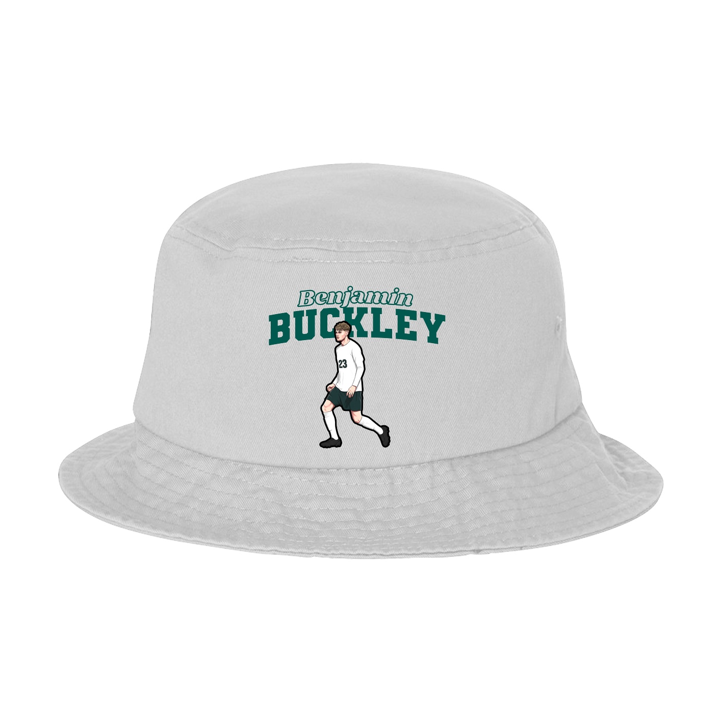 Bucket Cap — Name Arch in White