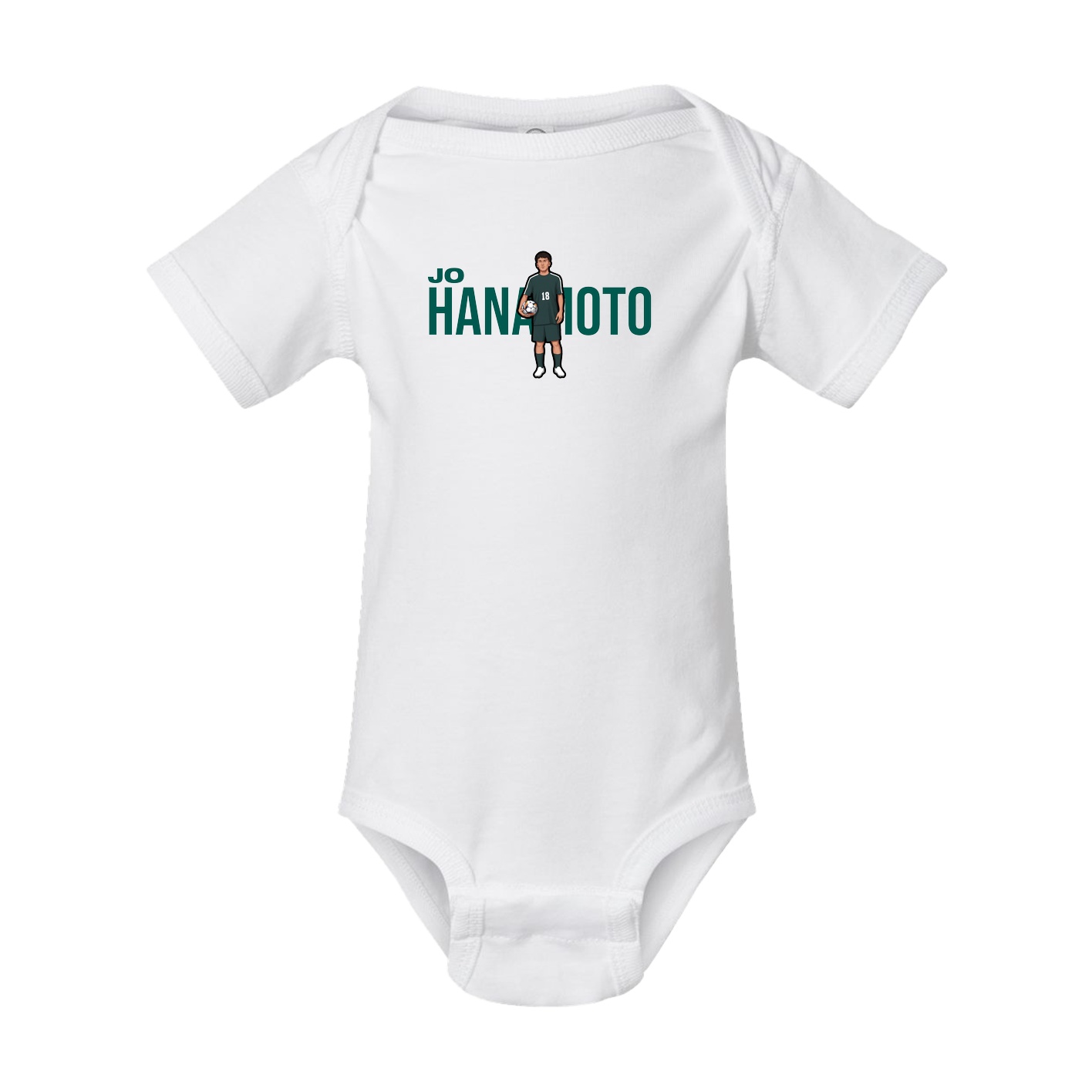 Baby Onesie — Player Name in White