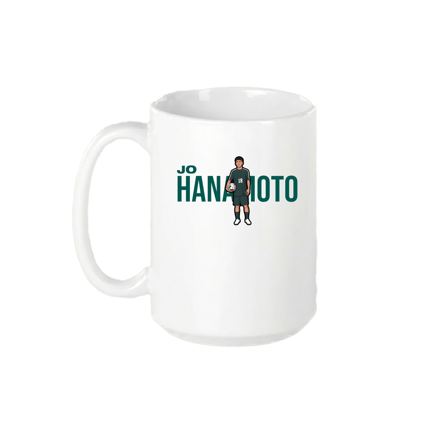 15oz Coffee Mug — Player Name in White
