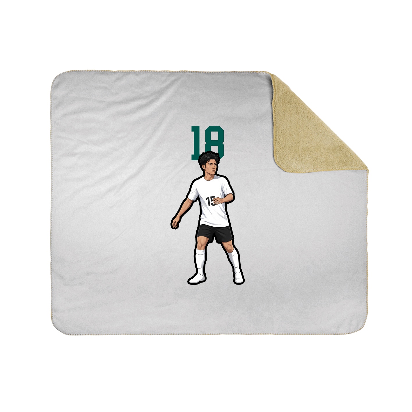 Throw Blanket — Number Top in White