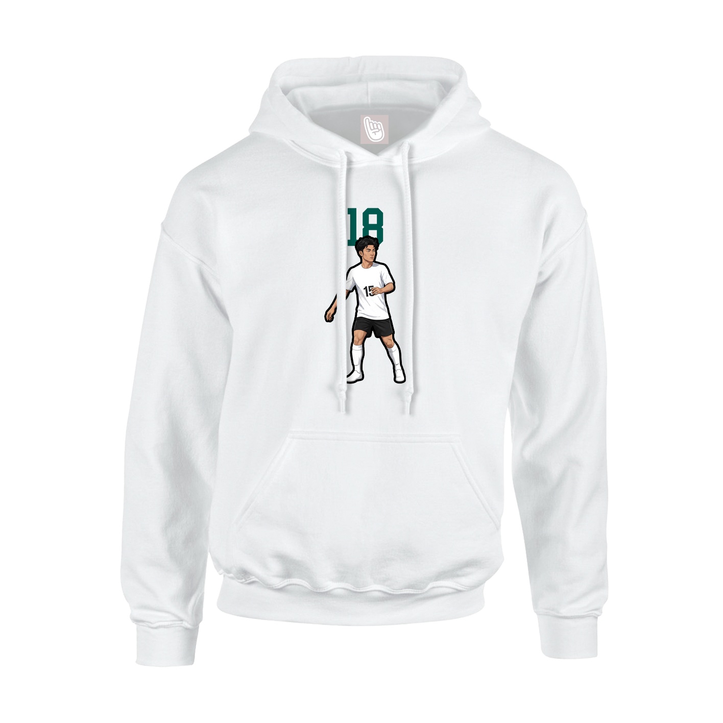 Hoodie — Number Top in White