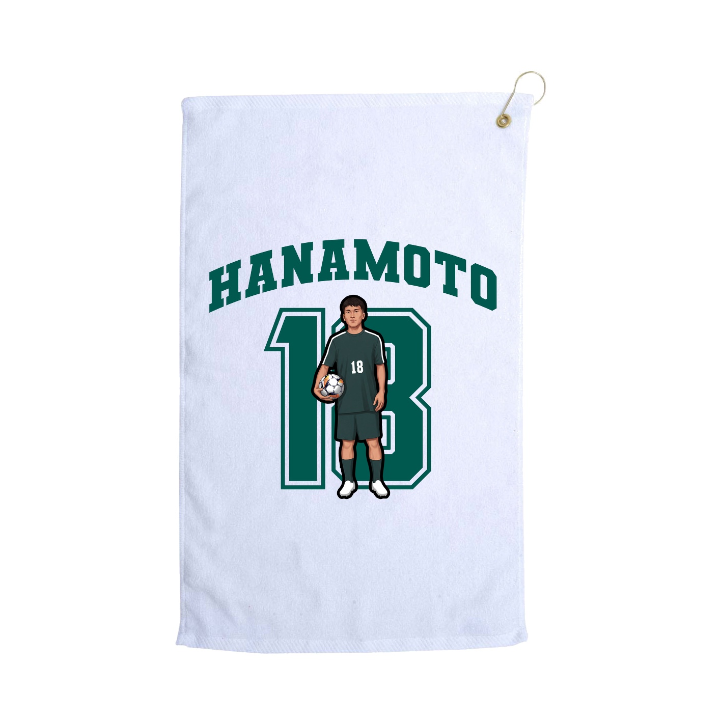 Golf Towel — Number in White