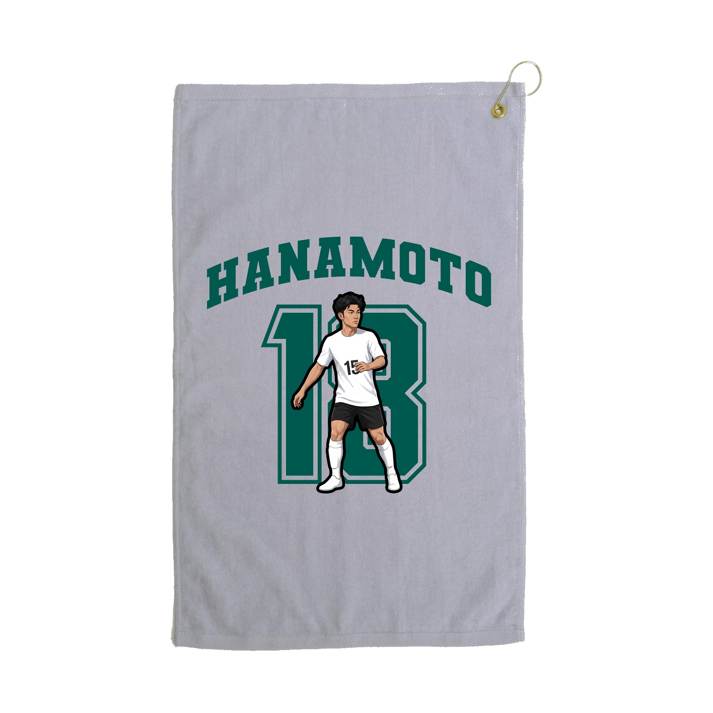 Golf Towel — Number in Grey