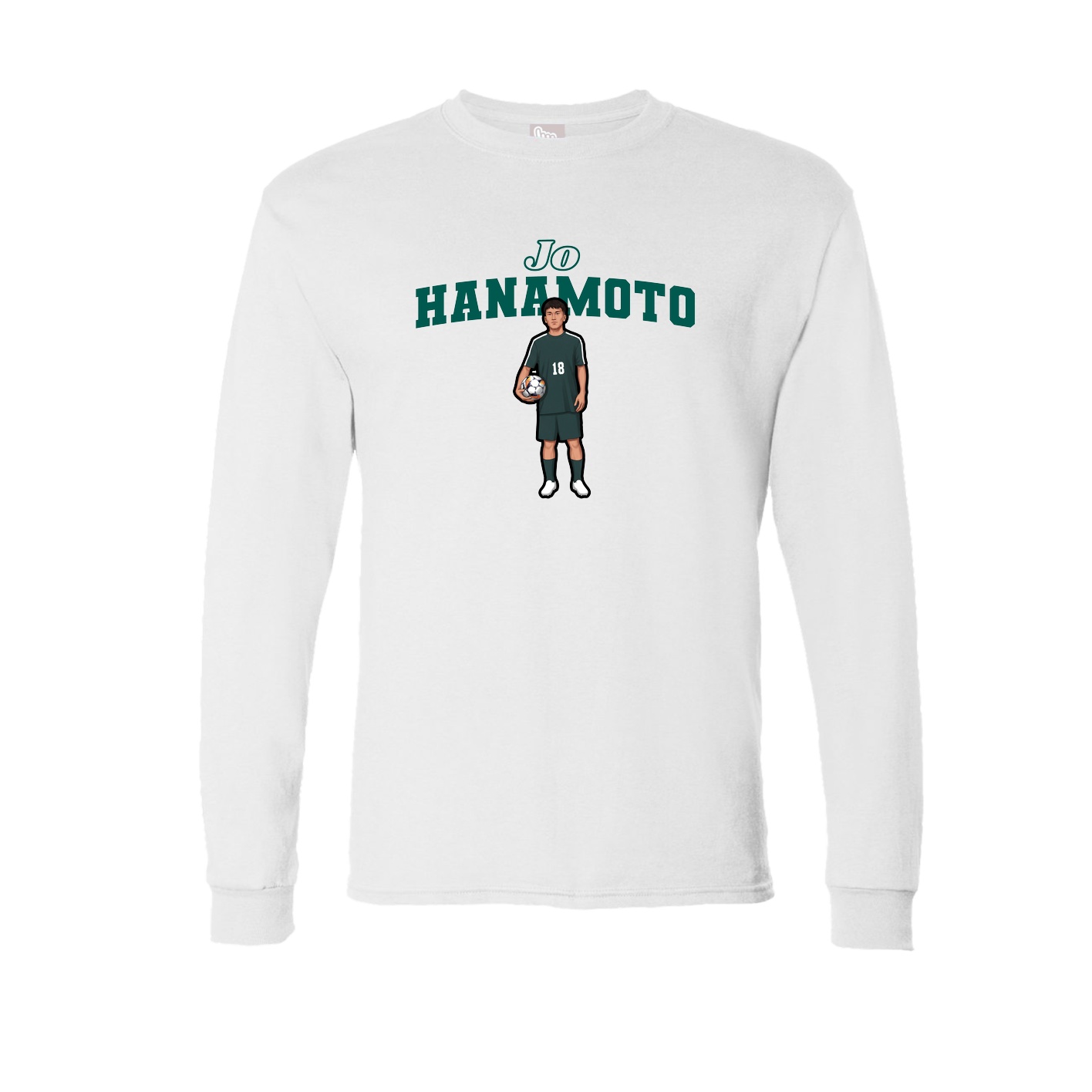 Long Sleeve Tee — Name Arch in White