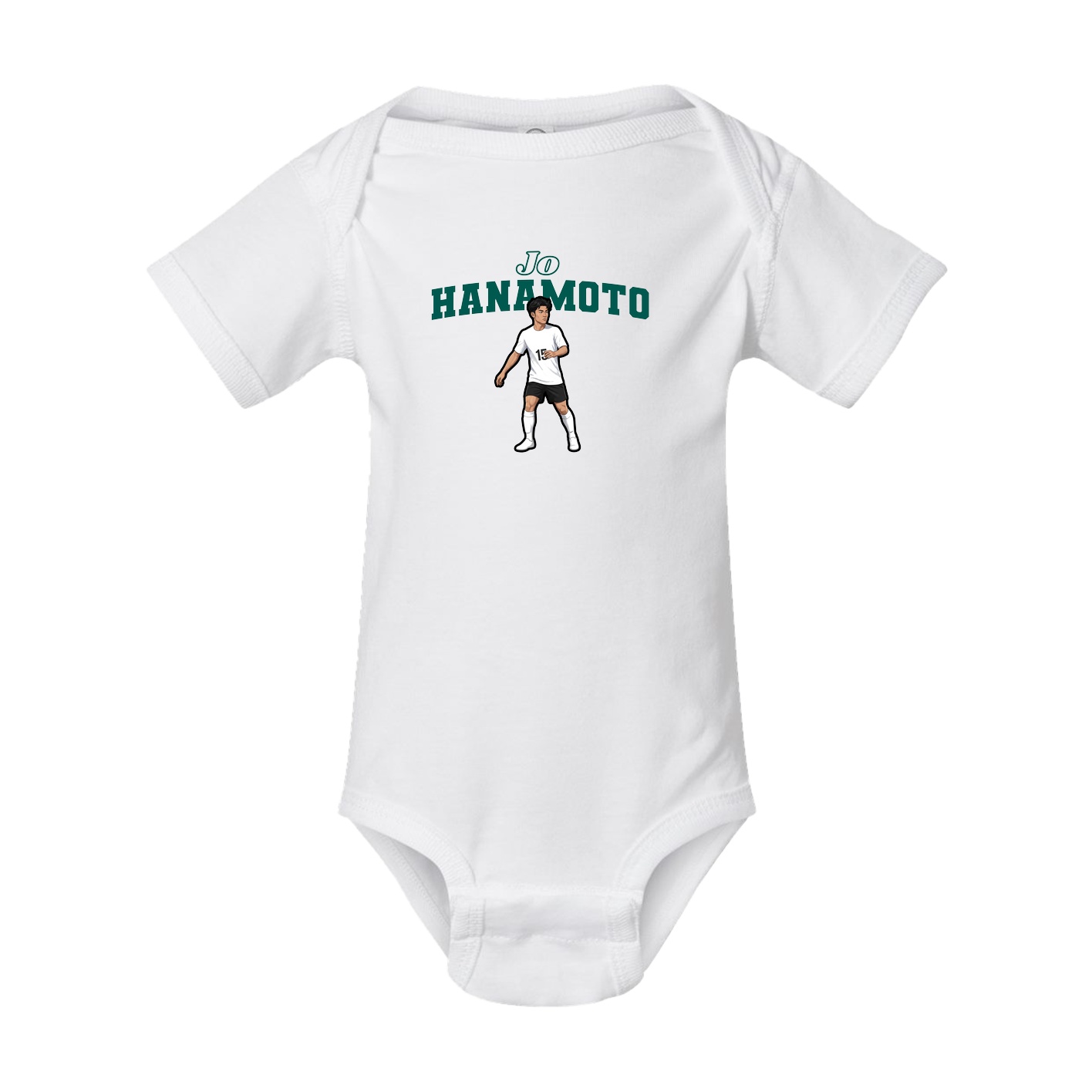 Baby Onesie — Name Arch in White
