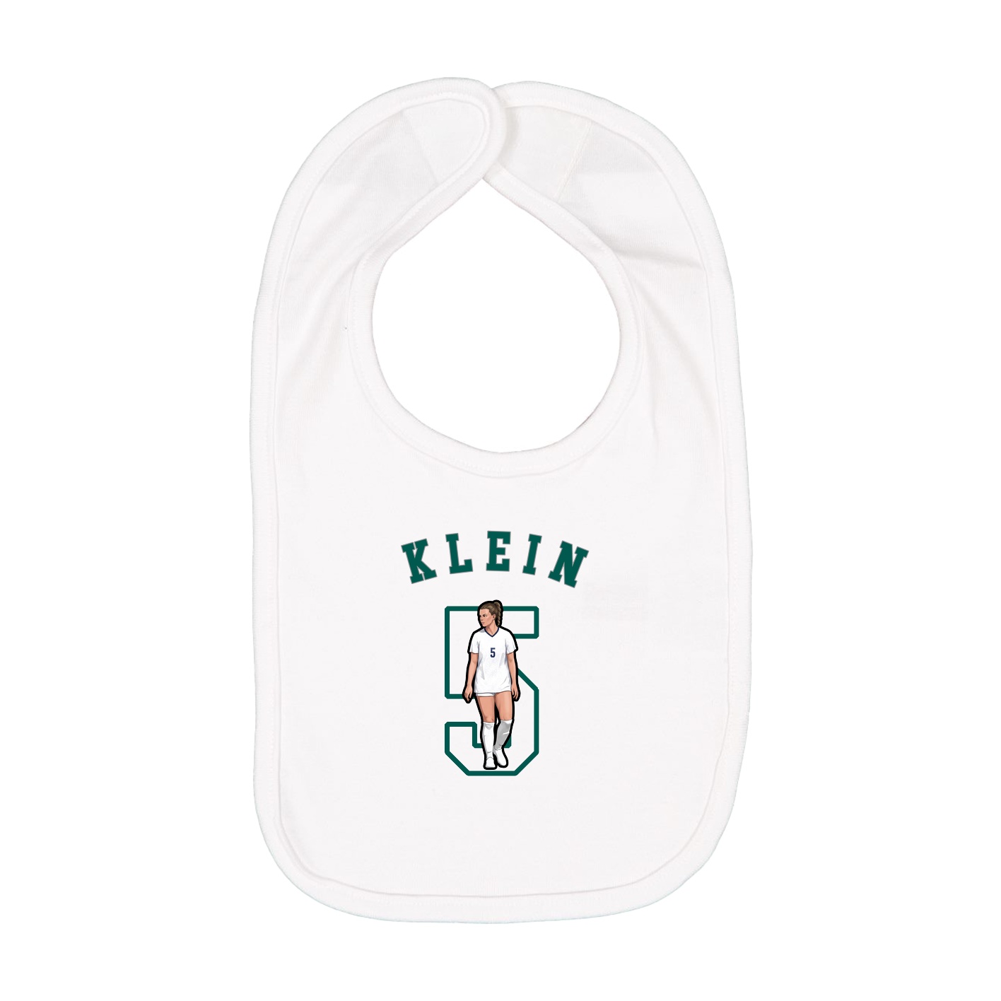 Infant Bib — Shirsey Arch in White