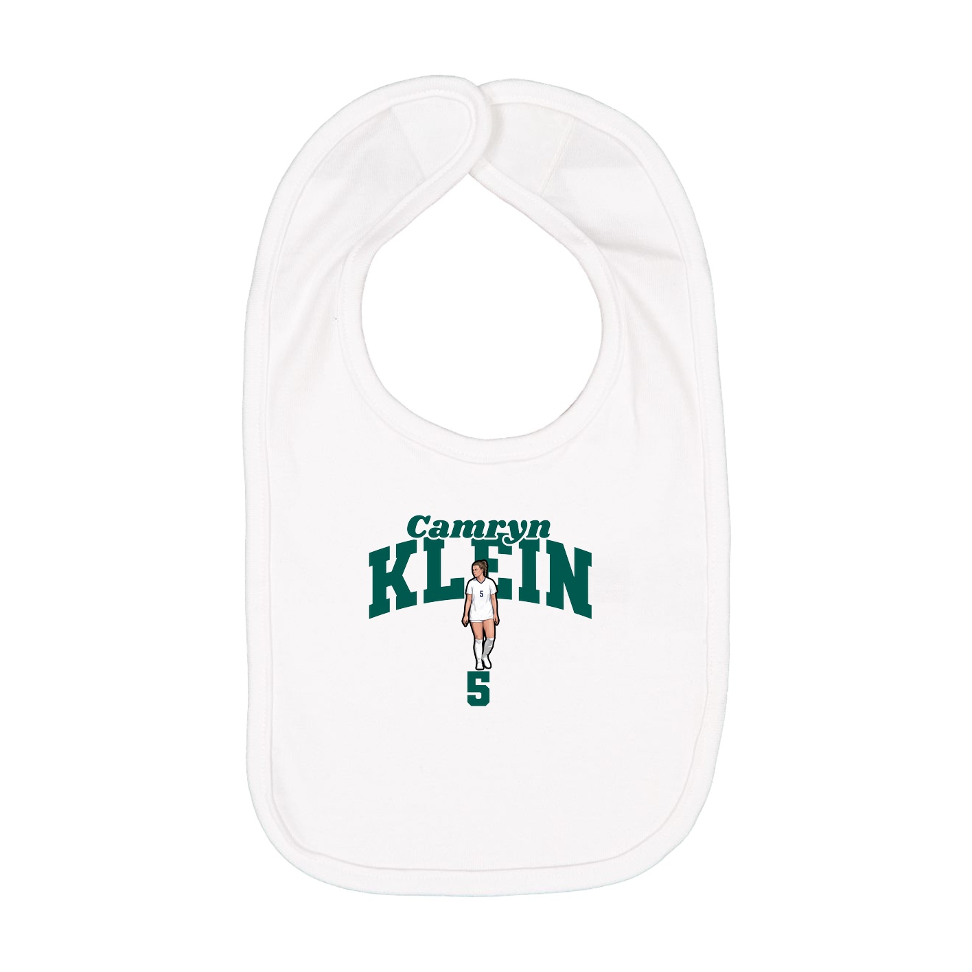 Infant Bib — Signature Arch in White