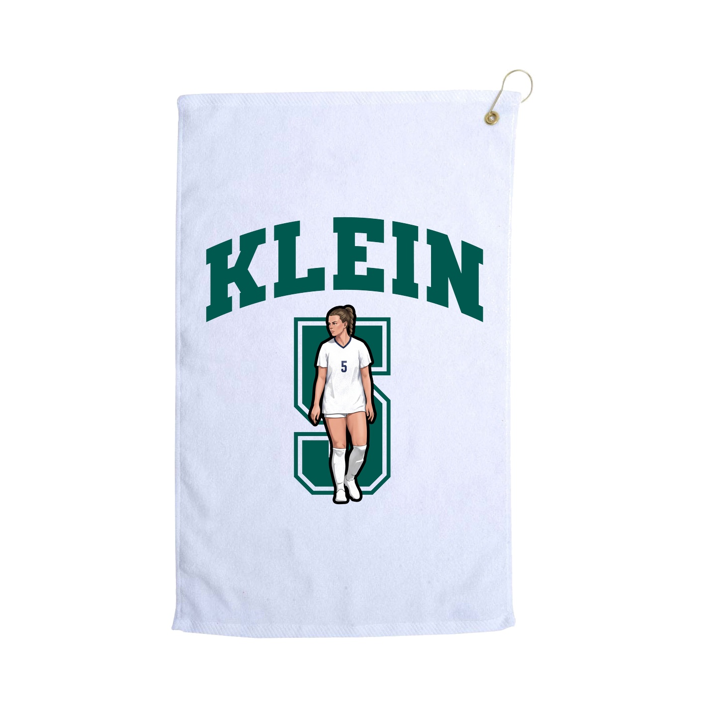 Golf Towel — Number in White
