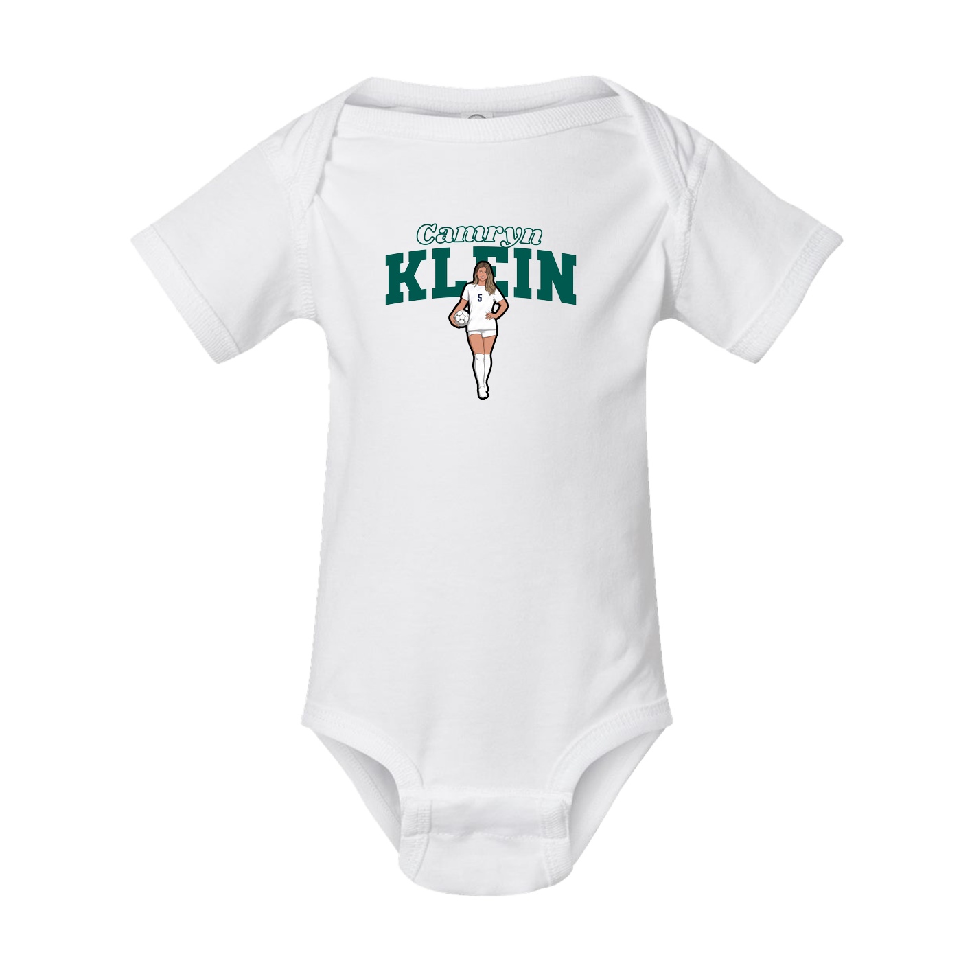 Baby Onesie — Name Arch in White