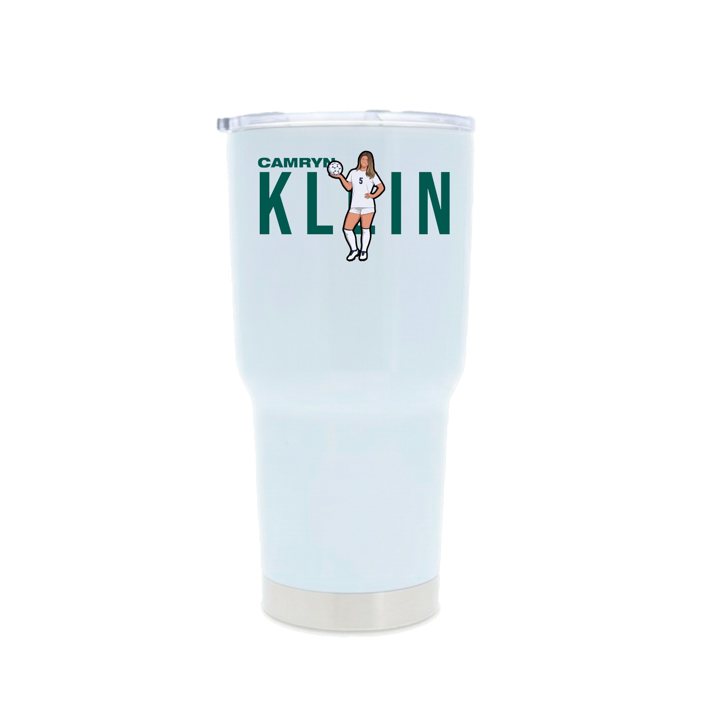 30oz Stainless Steel Tumbler — Player Name in White