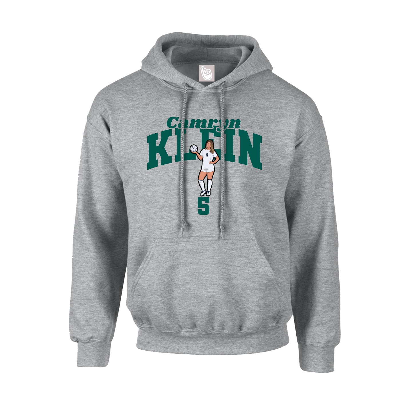 Youth Hoodie — Signature Arch in Grey