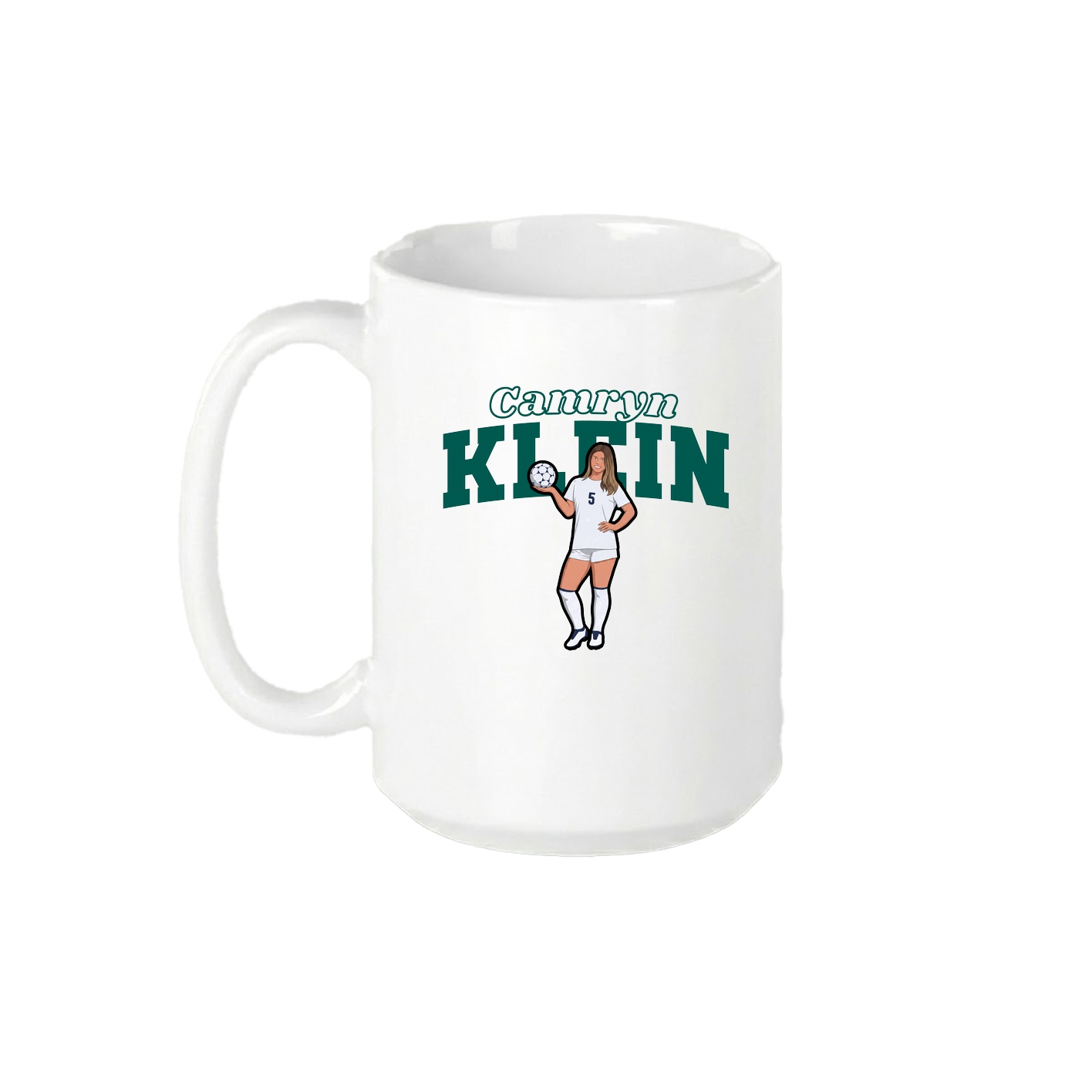 15oz Coffee Mug — Name Arch in White