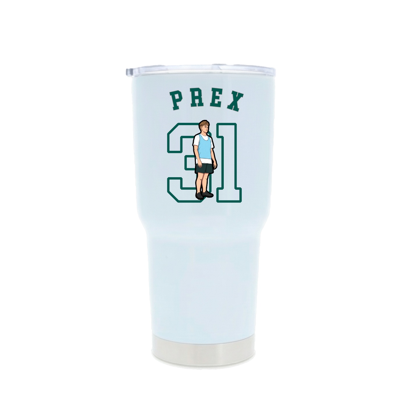 30oz Stainless Steel Tumbler — Shirsey Arch in White