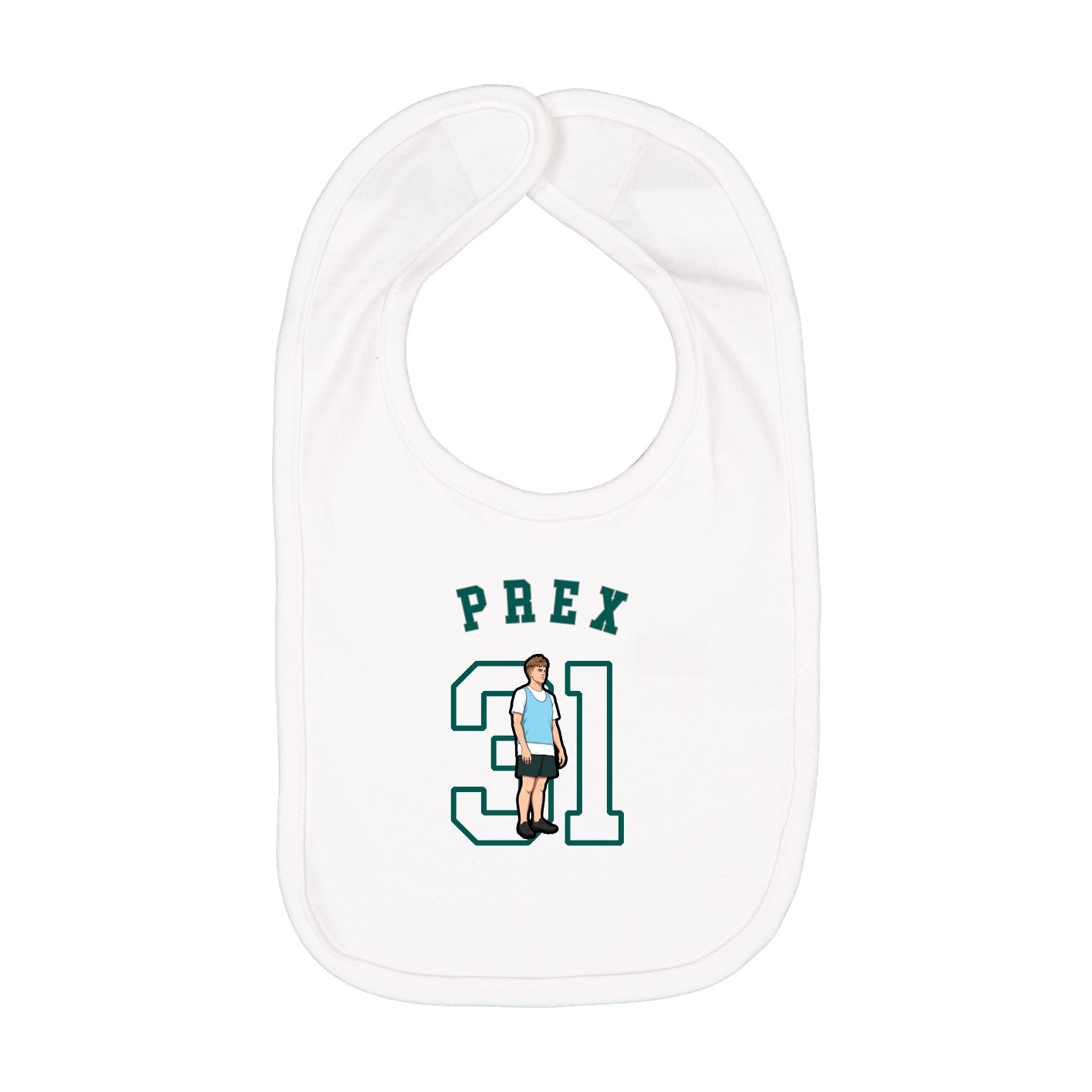 Infant Bib — Shirsey Arch in White