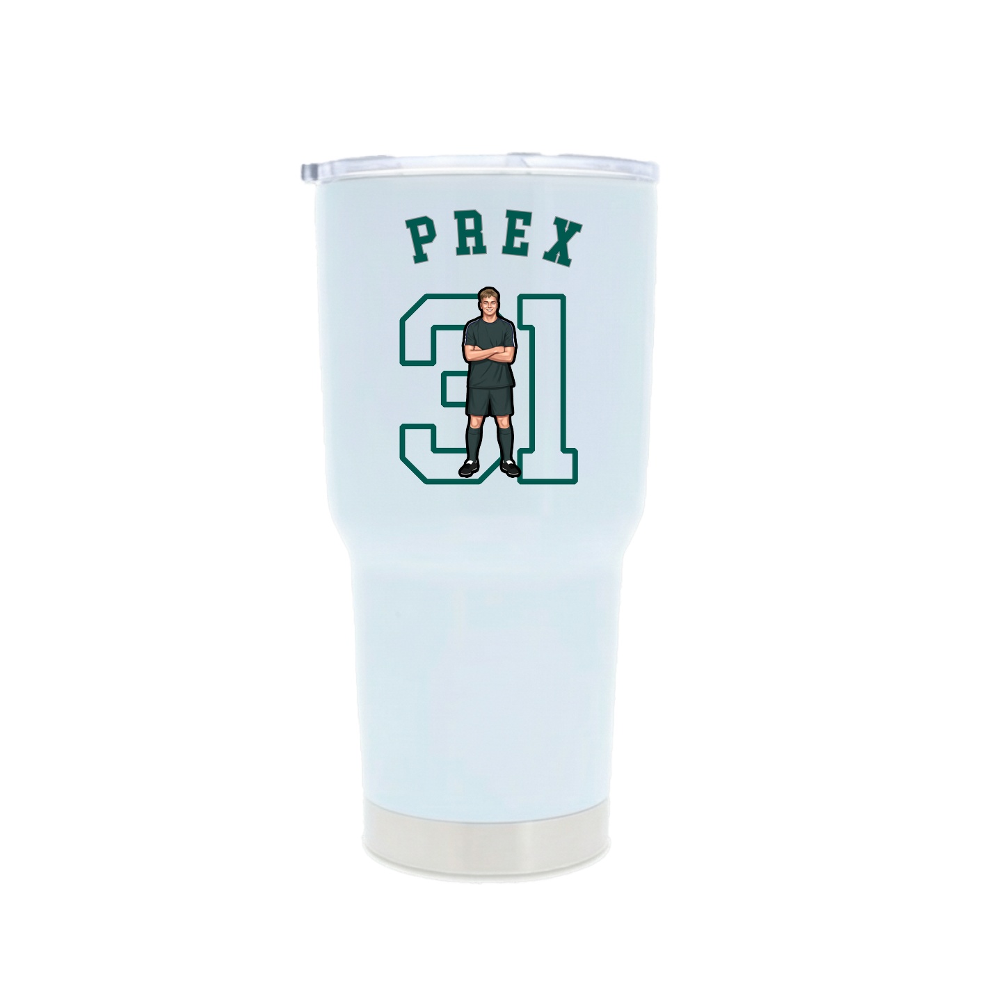 30oz Stainless Steel Tumbler — Shirsey Arch in White
