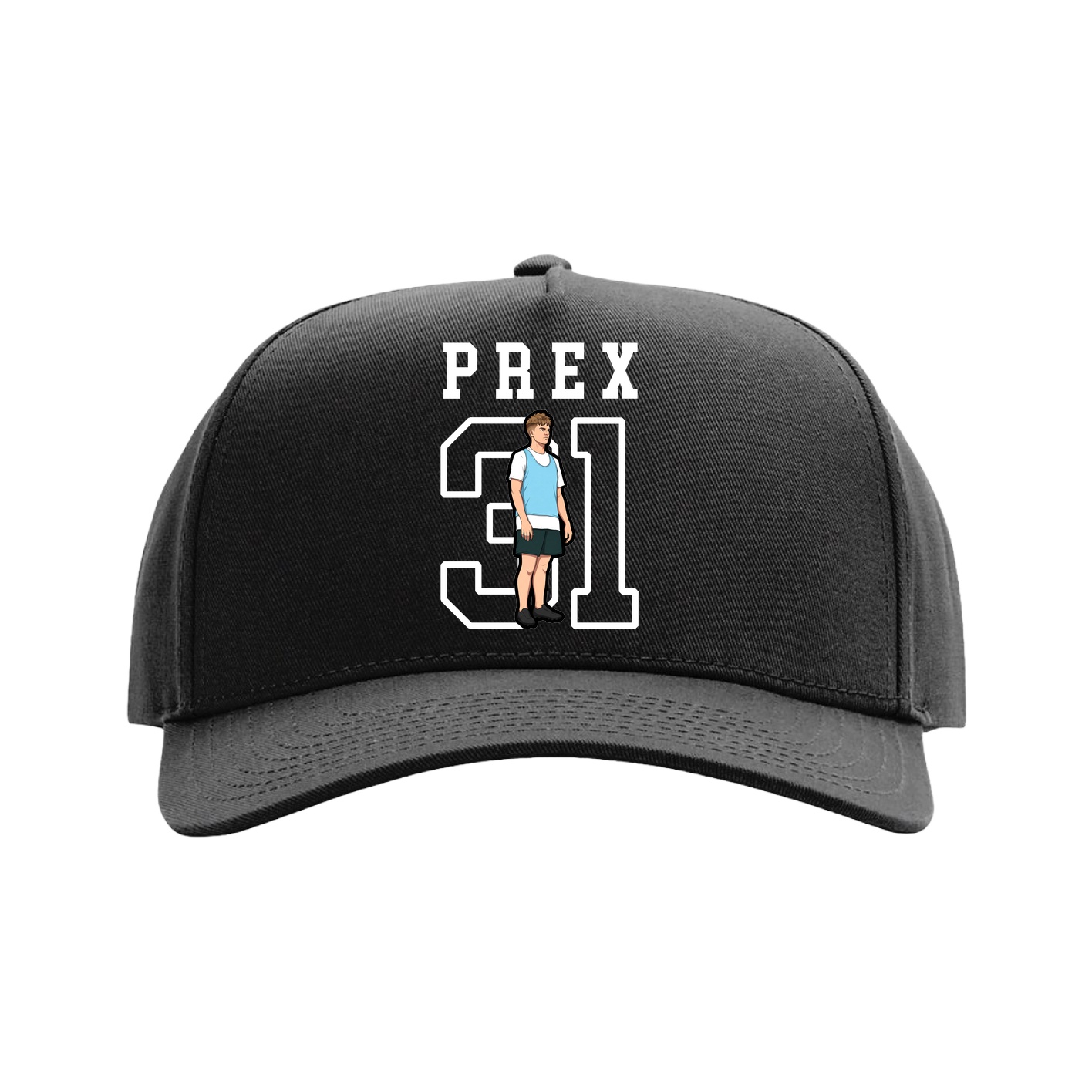 Full Fabric Five-Panel Champ Cap — Shirsey in Black