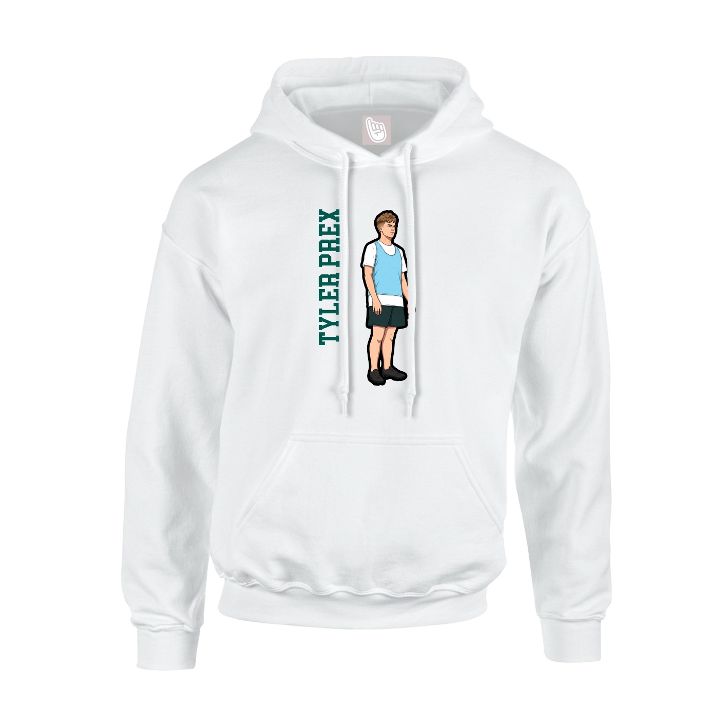 Hoodie — Name Vertical in White