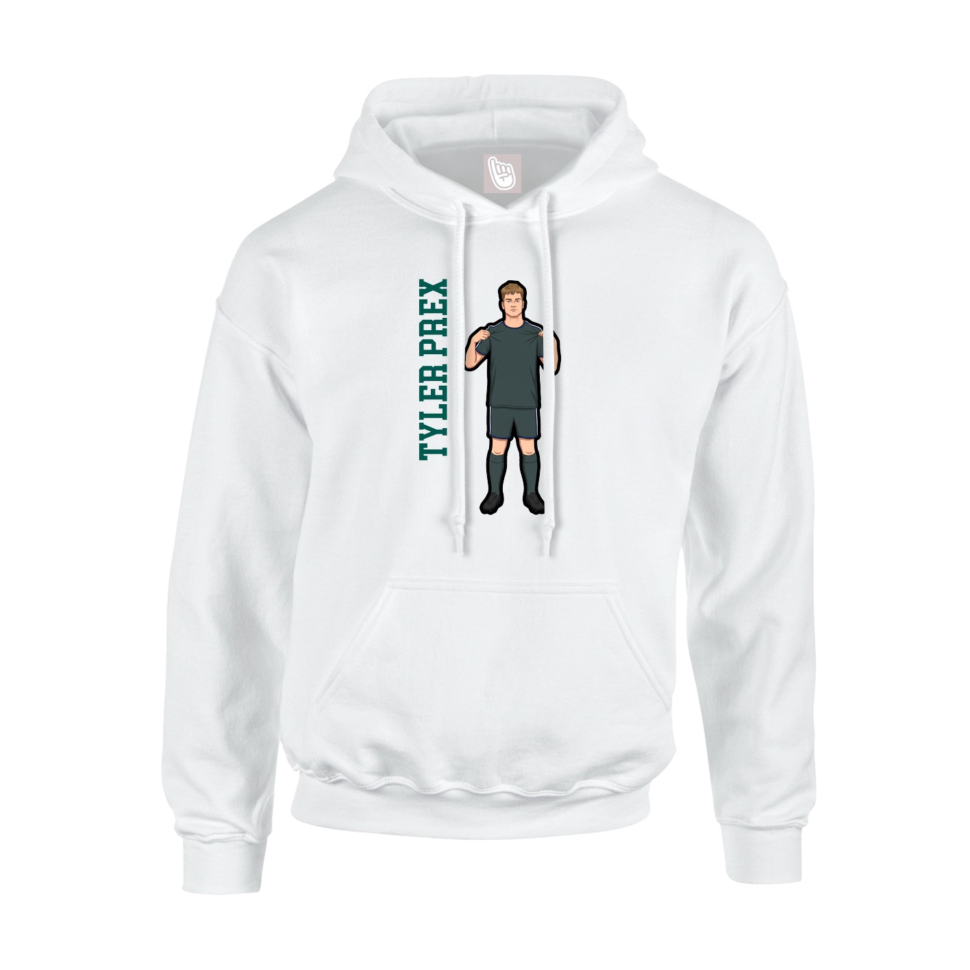 Hoodie — Name Vertical in White