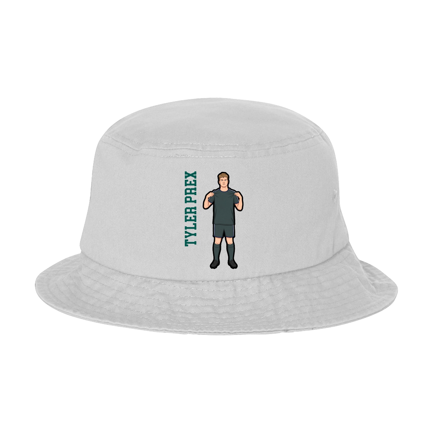 Bucket Cap — Name Vertical in White