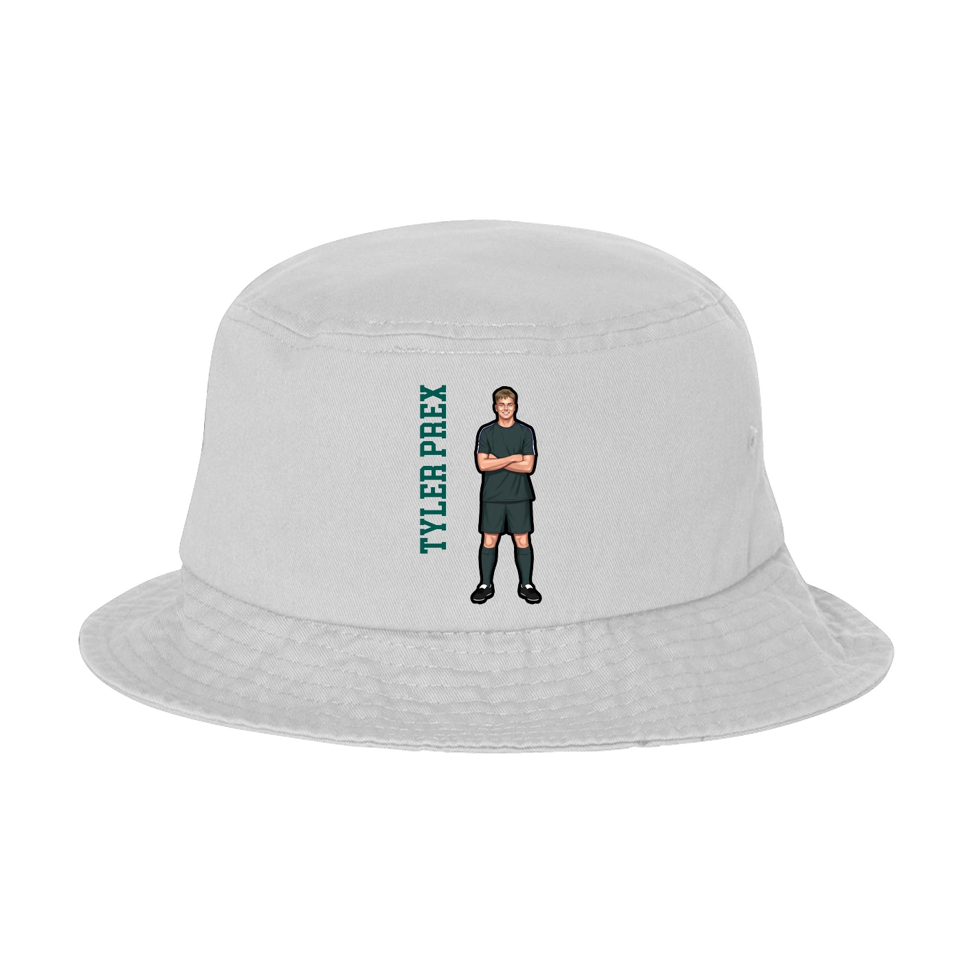 Bucket Cap — Name Vertical in White