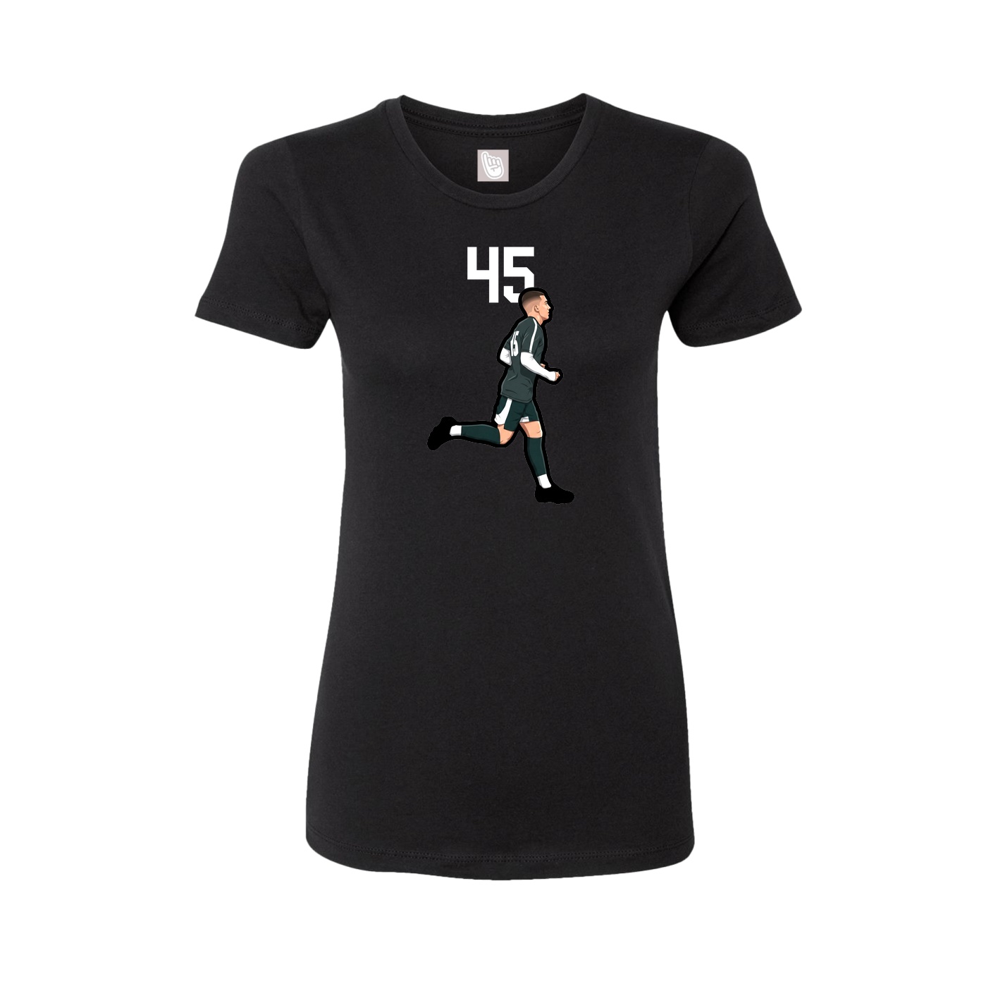 Womens Tee — Number Top in Black
