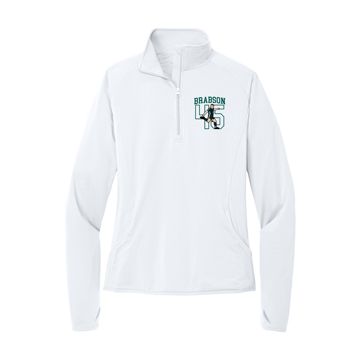 Women's Q-Zip Pullover — Shirsey in White