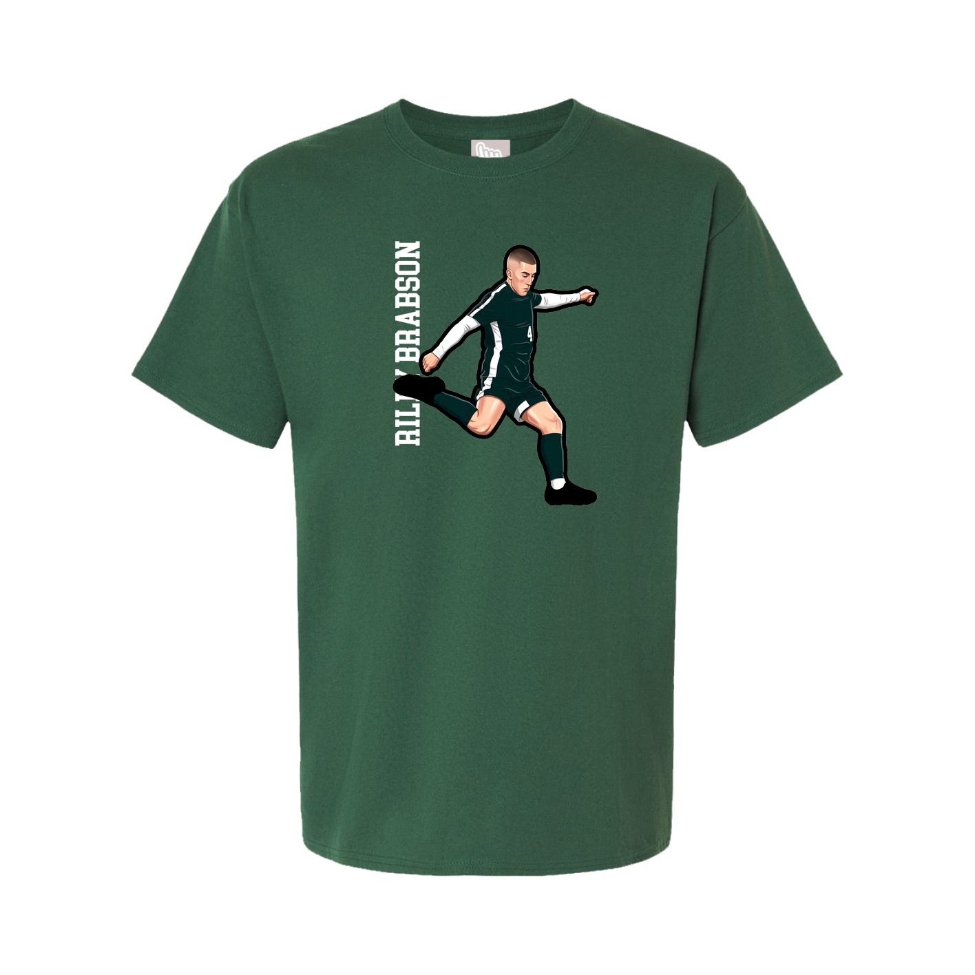Youth Tee — Name Vertical in Green
