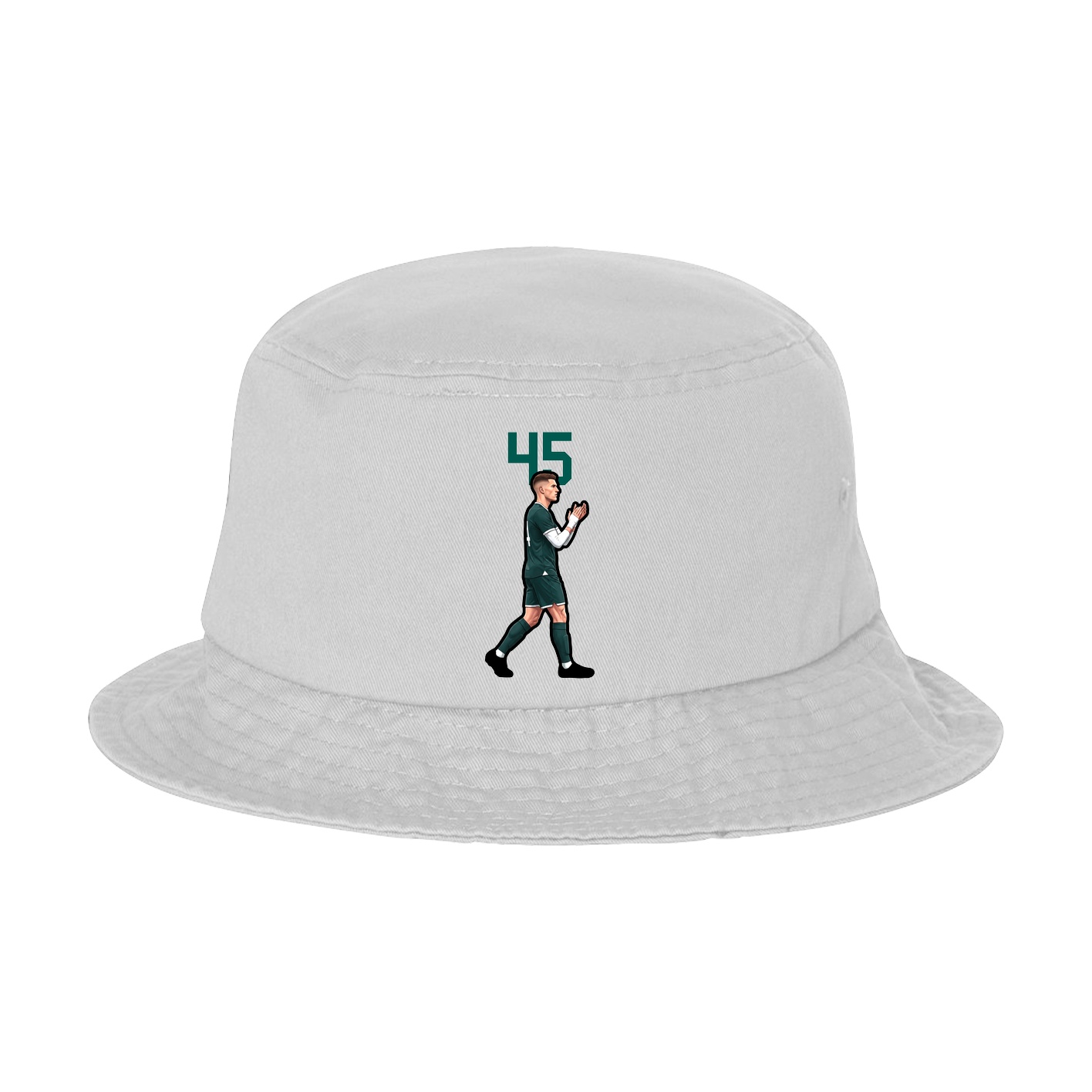 Bucket Cap — Number Top in White