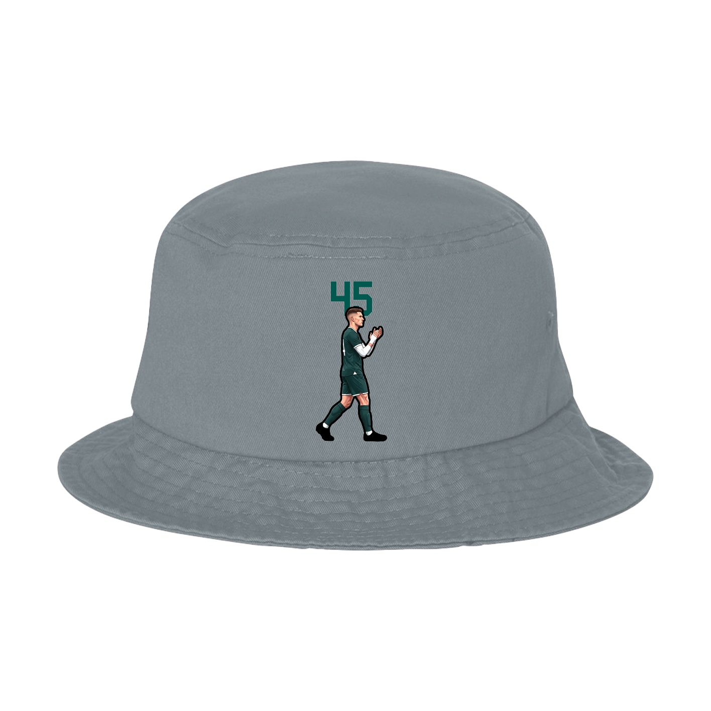 Bucket Cap — Number Top in Grey