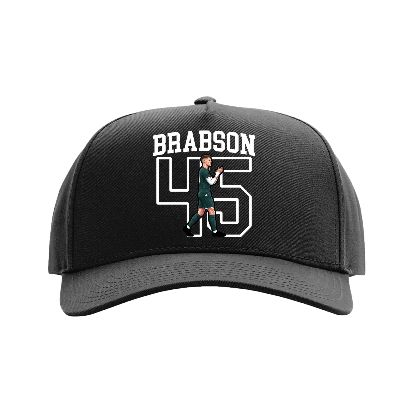 Full Fabric Five-Panel Champ Cap — Shirsey in Black