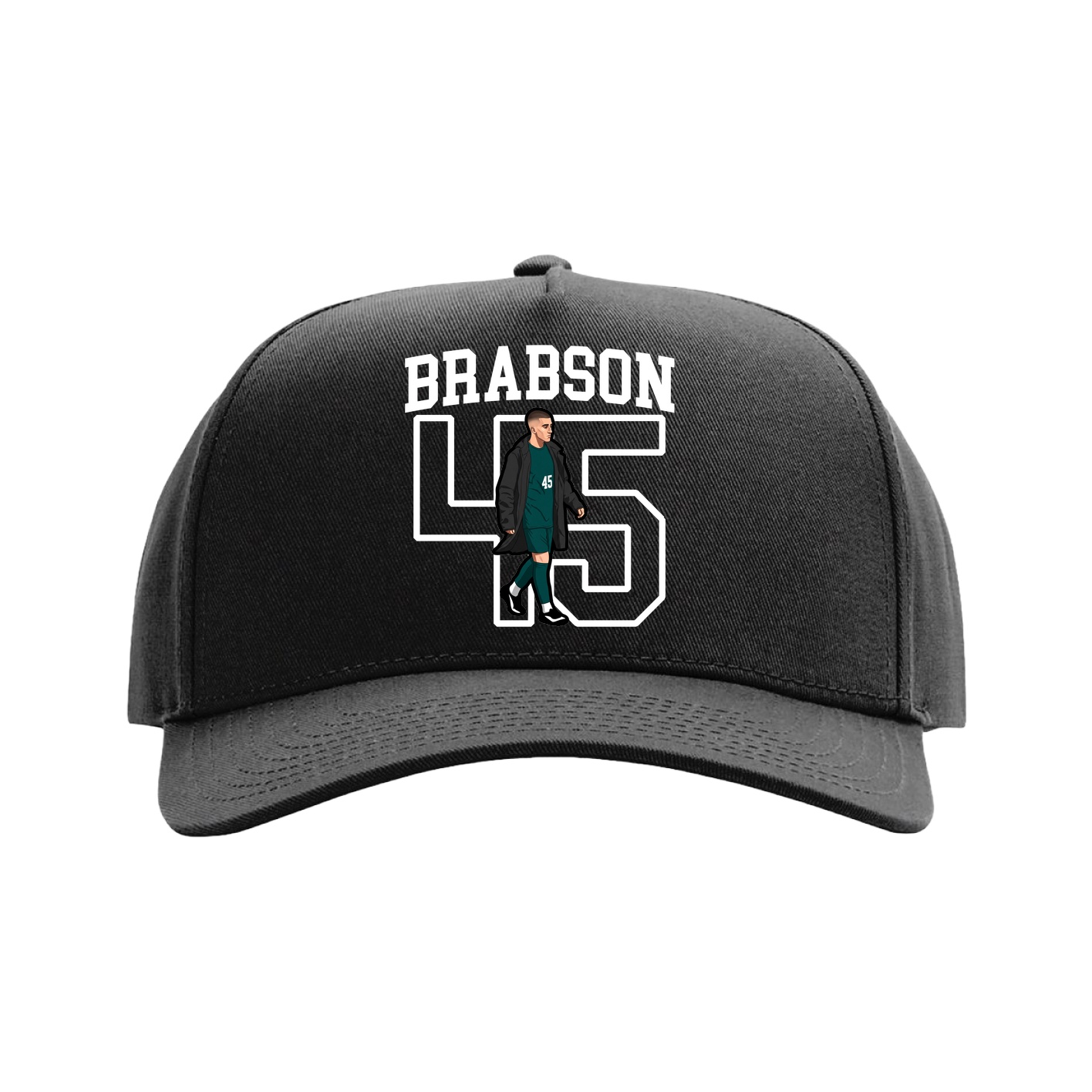 Full Fabric Five-Panel Champ Cap — Shirsey in Black