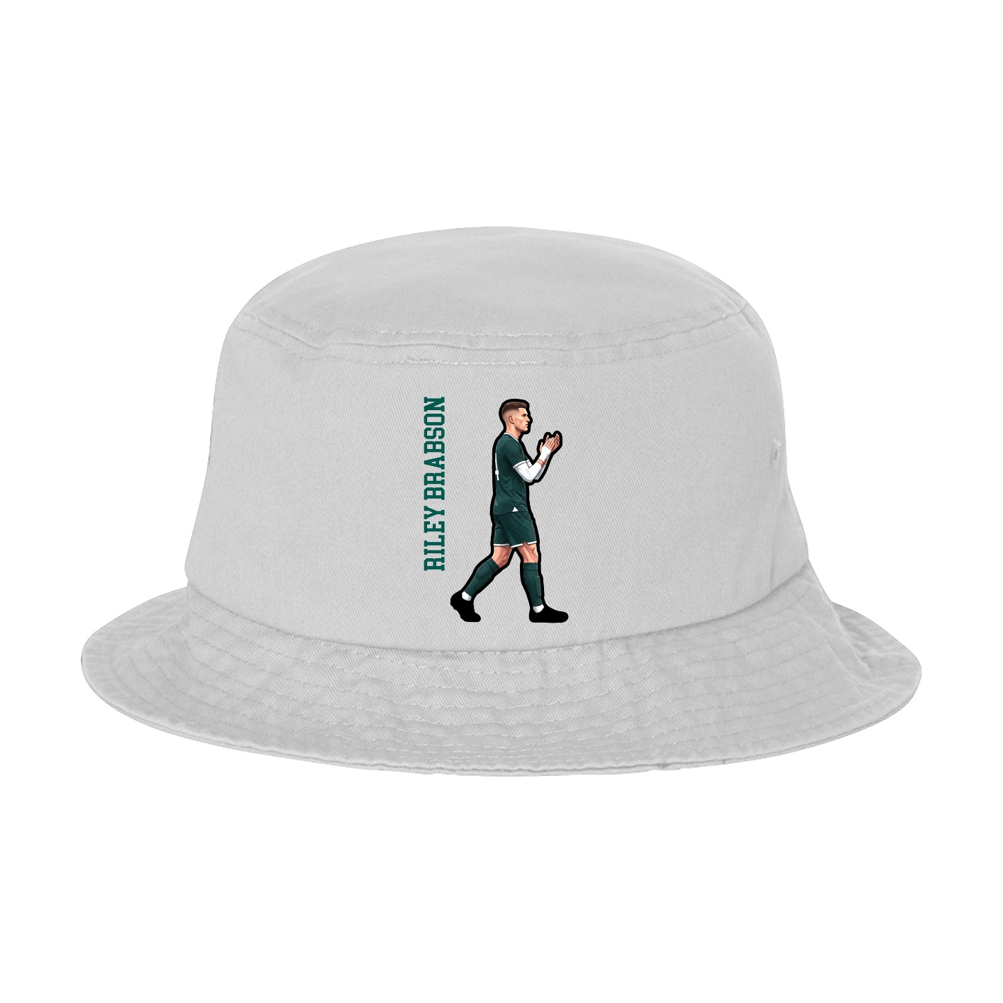 Bucket Cap — Name Vertical in White