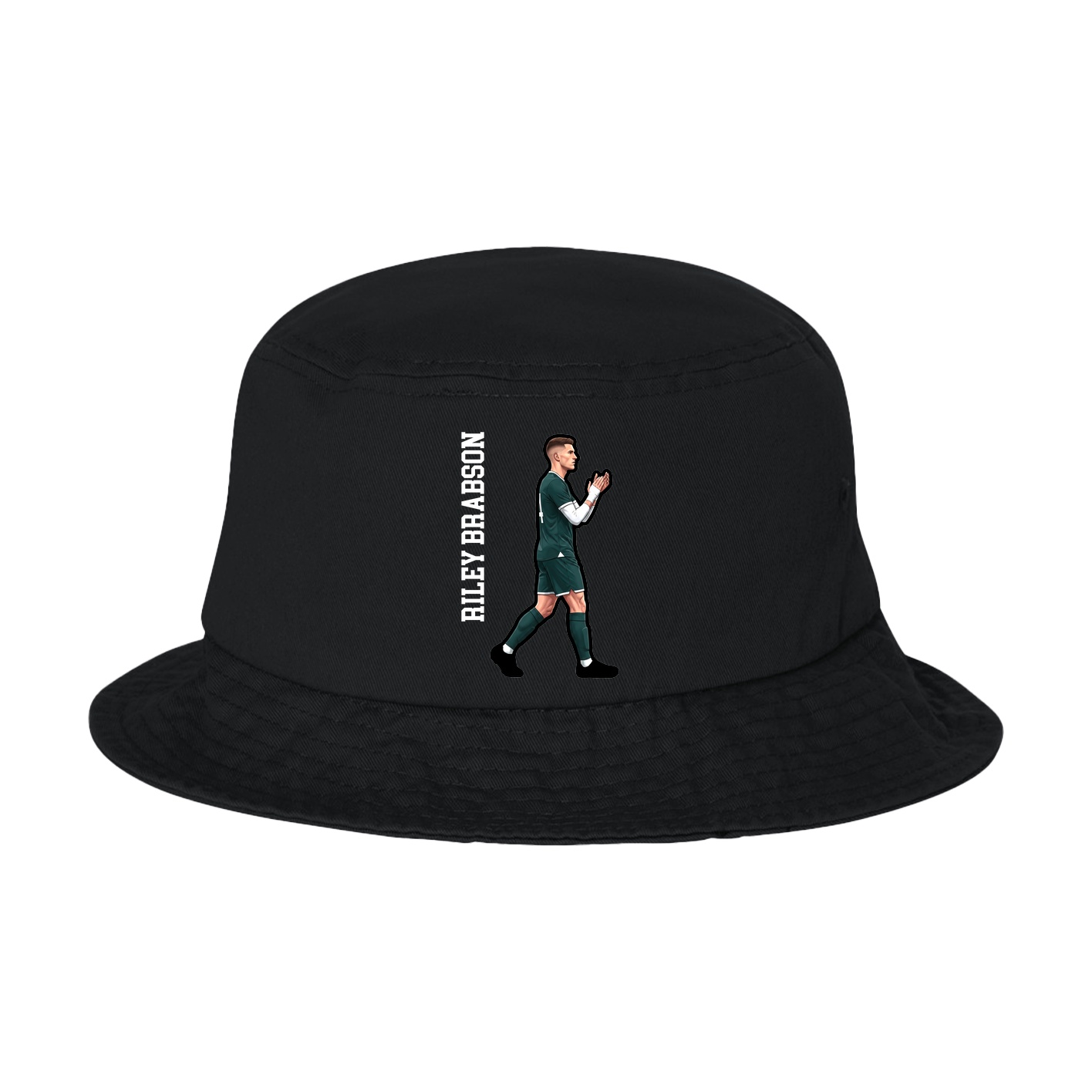 Bucket Cap — Name Vertical in Black