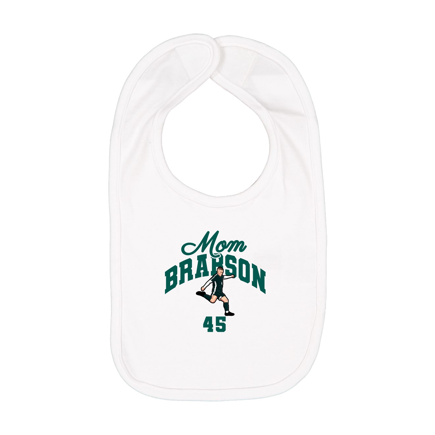 Infant Bib — Mothers Day Arch in White