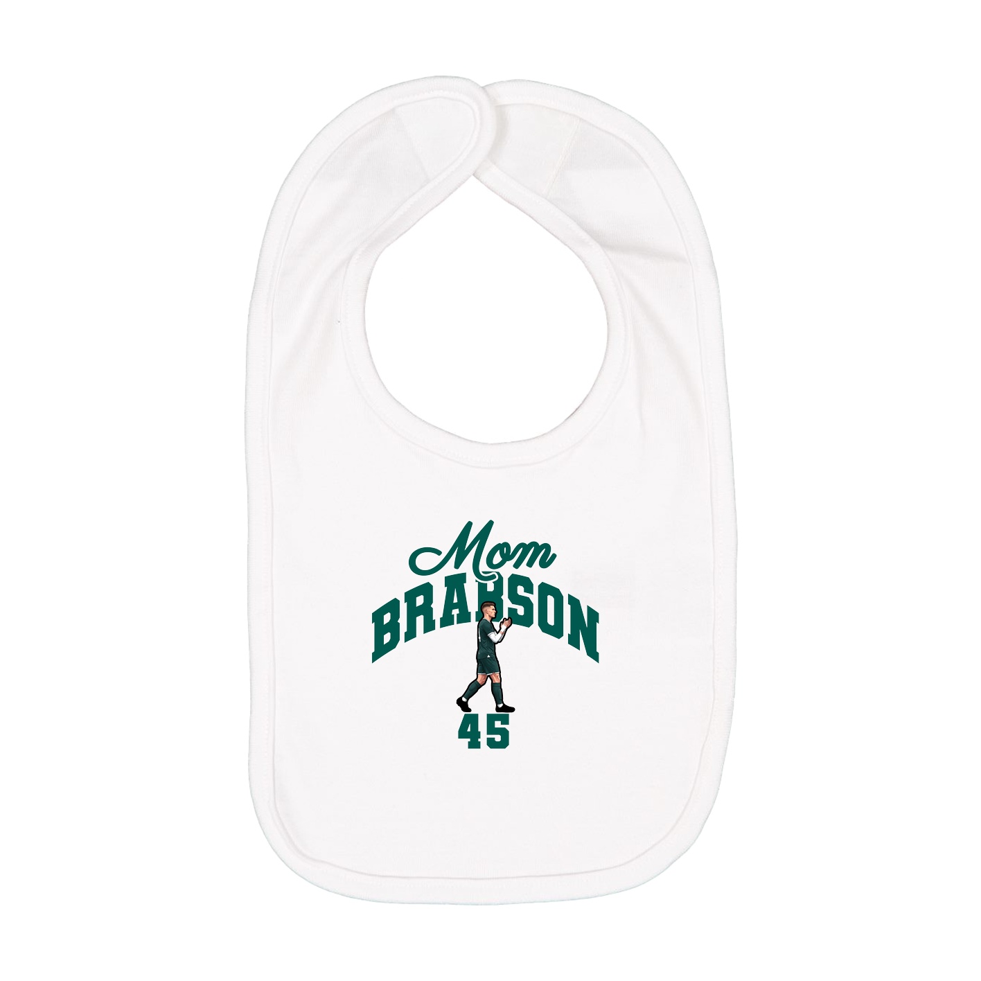 Infant Bib — Mothers Day Arch in White
