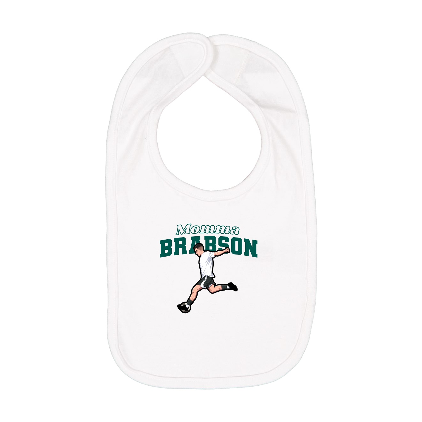 Infant Bib — Mothers Day Block in White