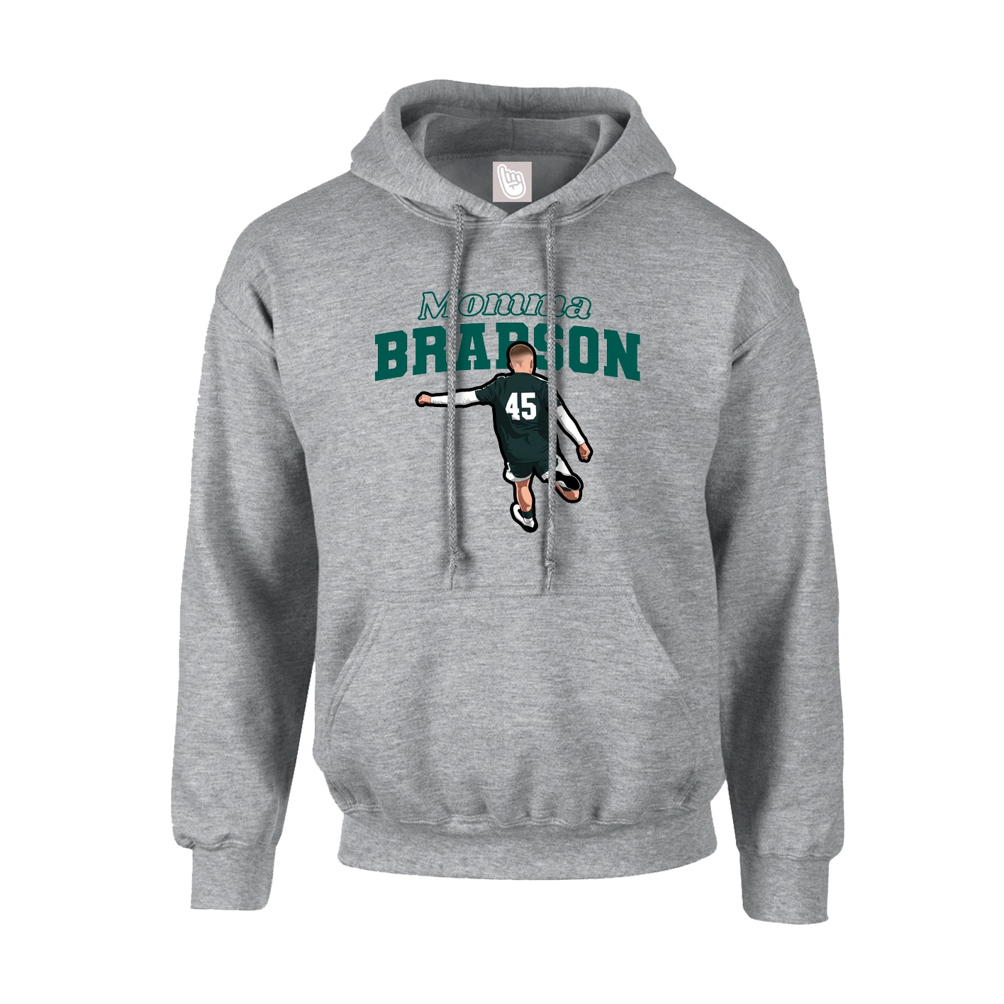 Youth Hoodie — Mothers Day Block in Grey